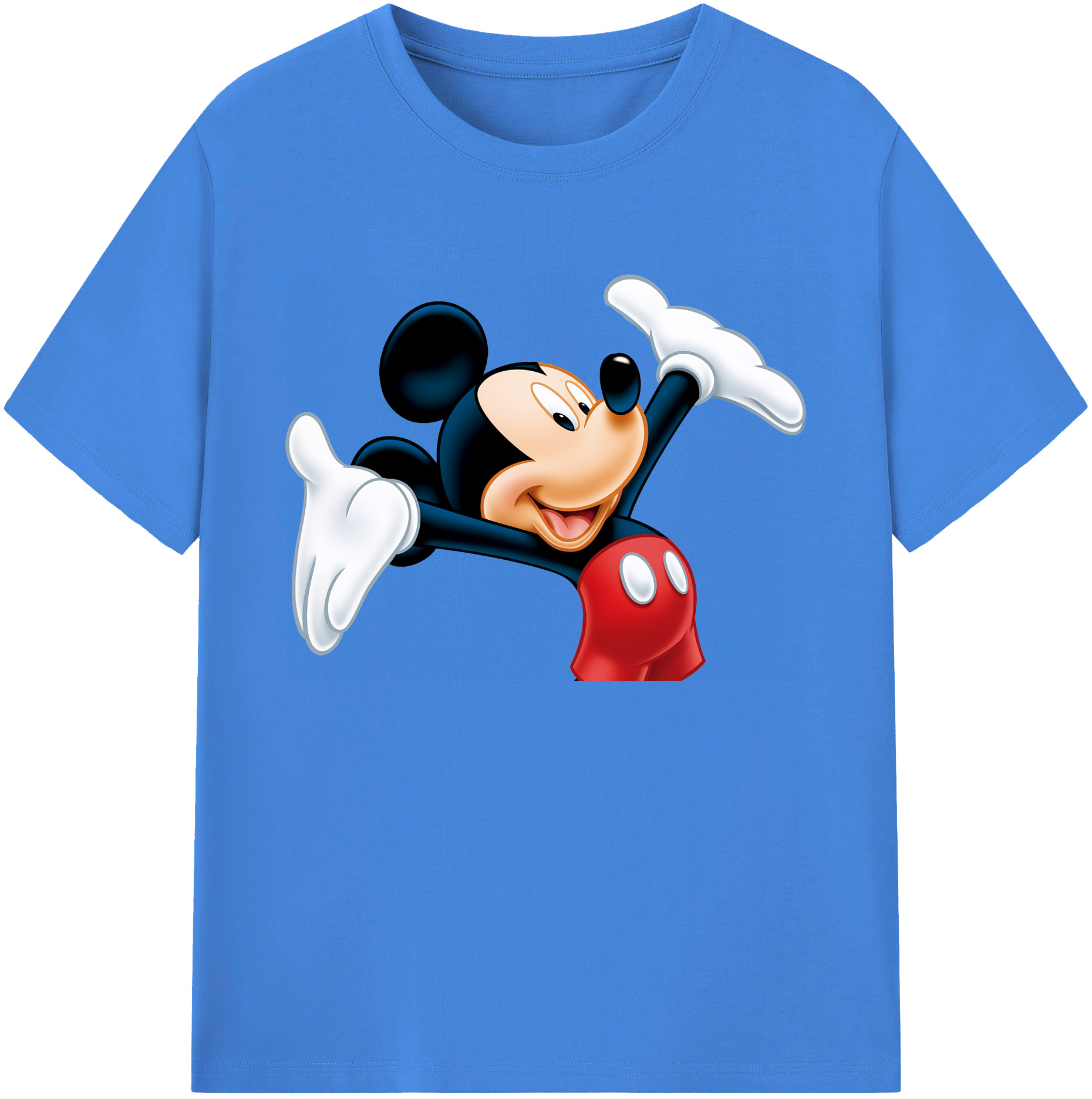 ミッキーマウス Mickey Mouse 綿100％ メンズ半袖Tシャツ｜肌触りやわらか＆通気性