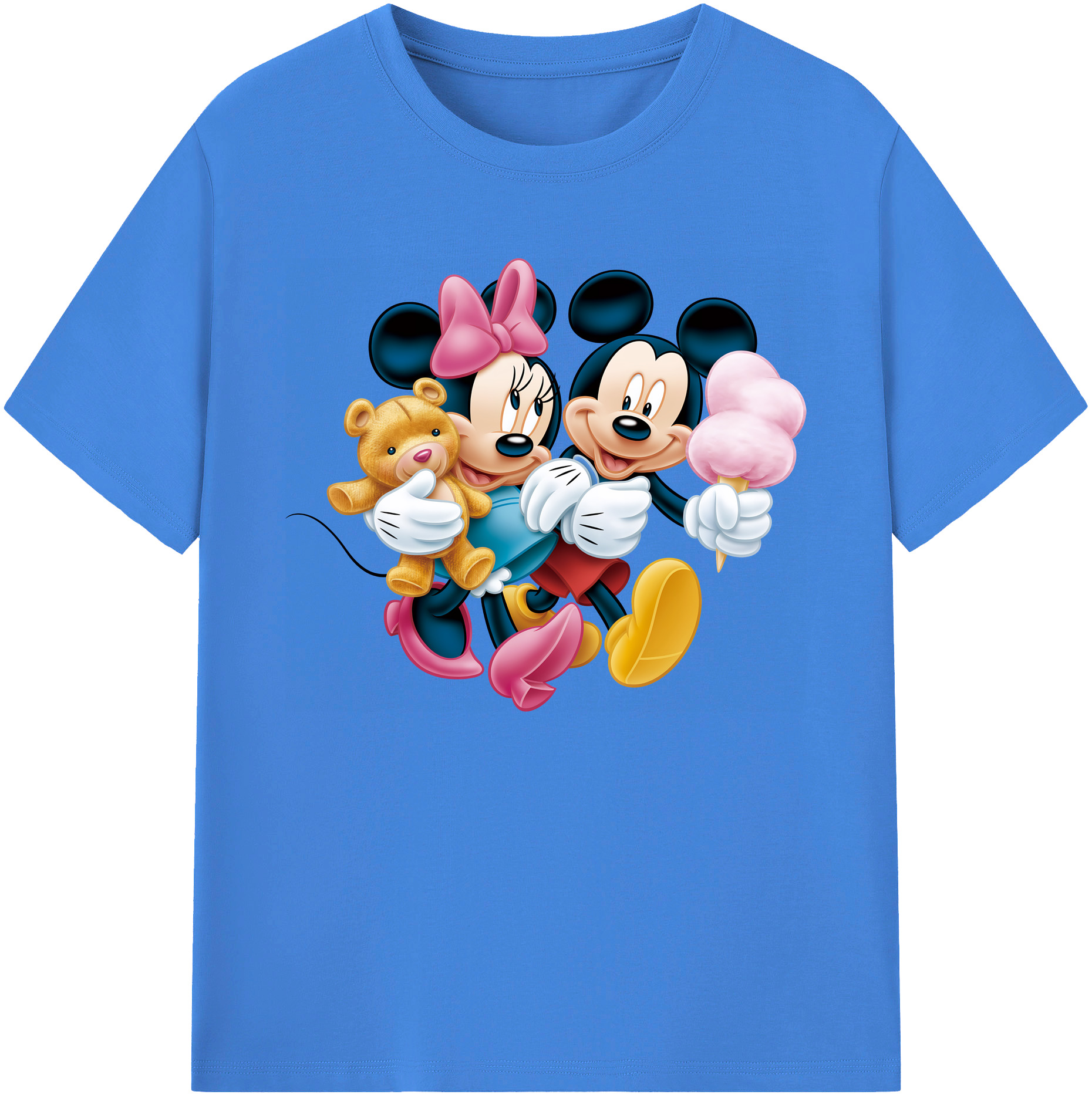 ミッキーマウス Mickey Mouse 綿100％ メンズ半袖Tシャツ｜肌触りやわらか＆通気性