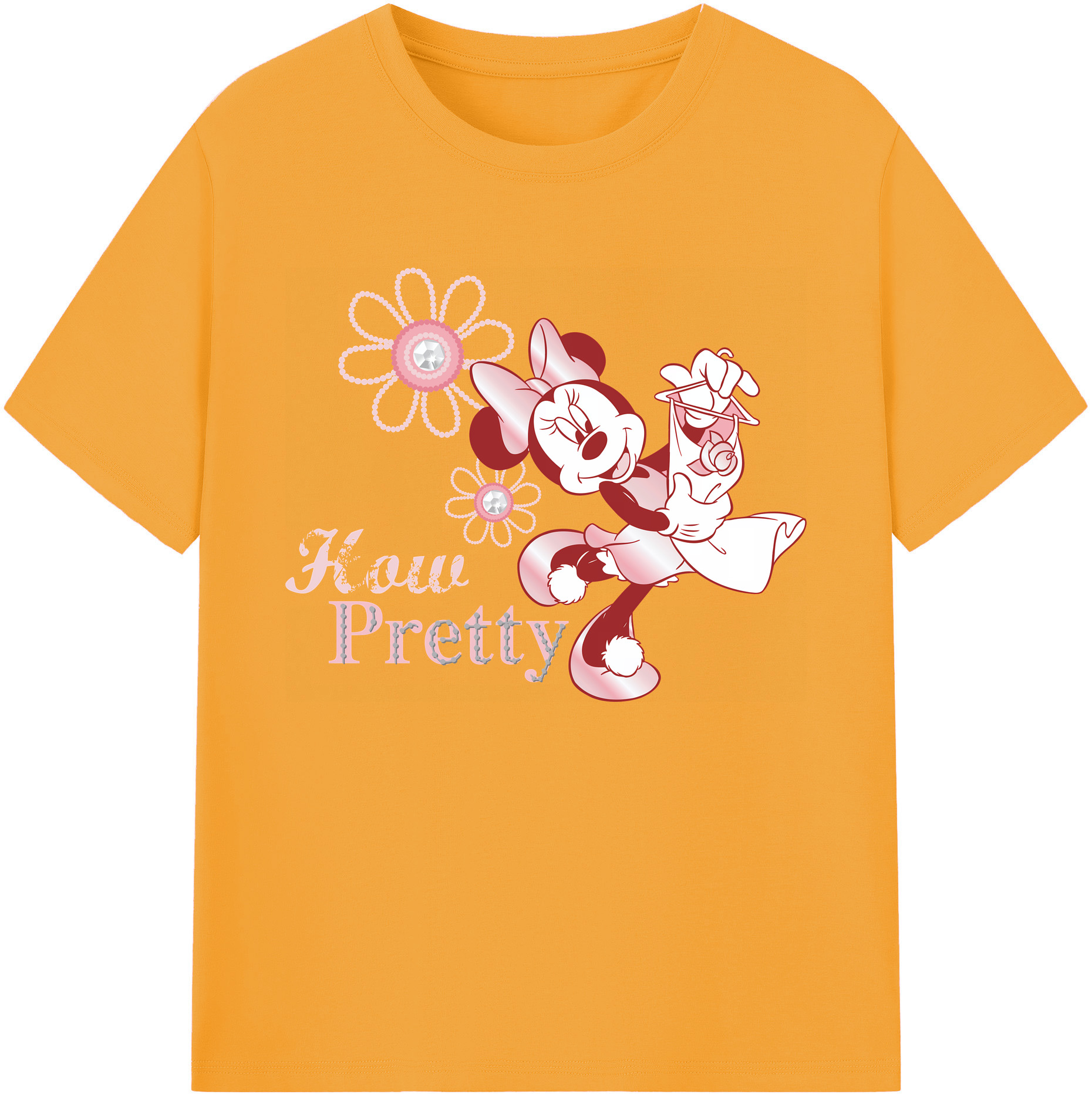 ミッキーマウス Mickey Mouse 綿100％ メンズ半袖Tシャツ｜肌触りやわらか＆通気性