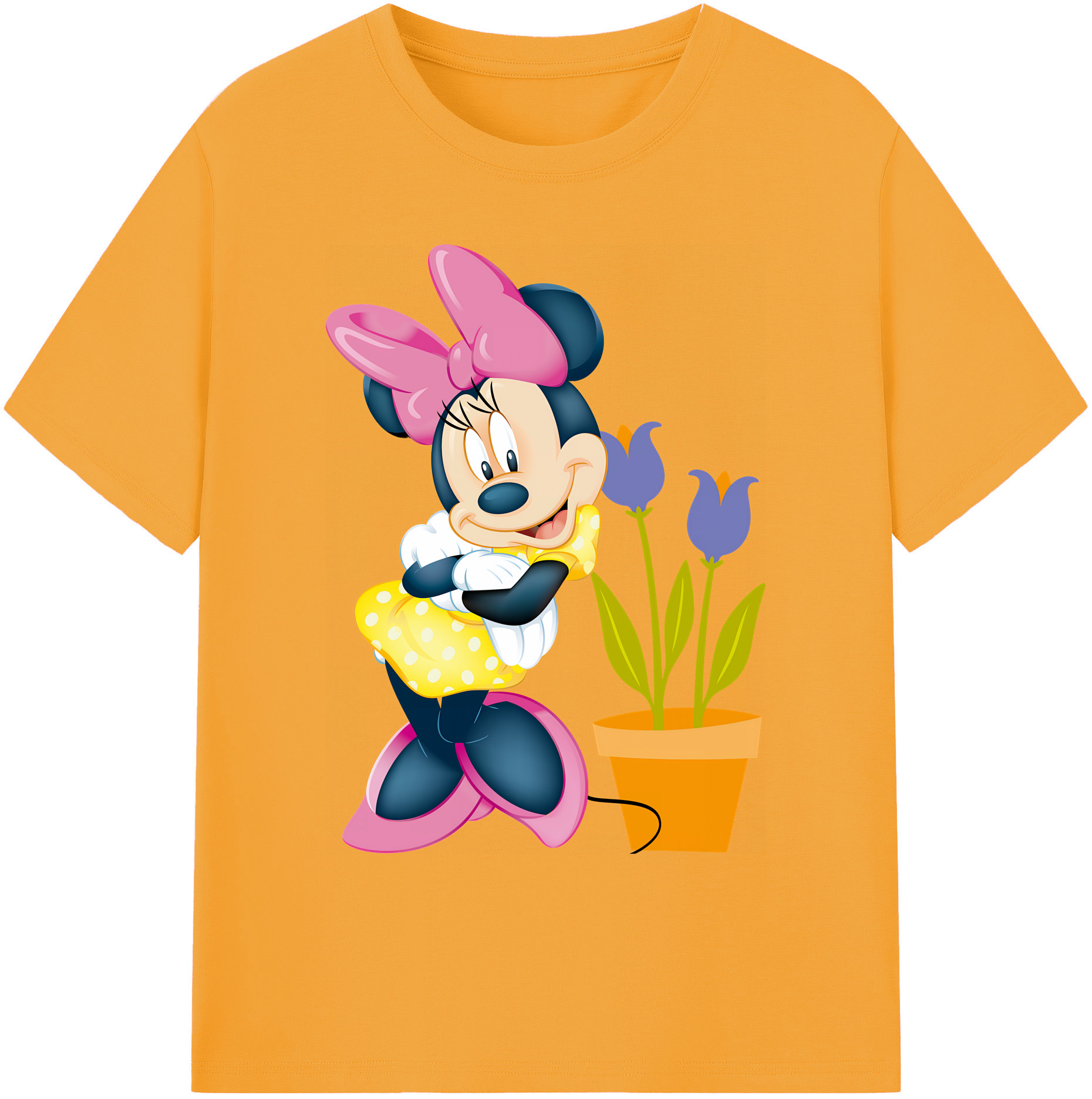 ミッキーマウス Mickey Mouse 綿100％ メンズ半袖Tシャツ｜肌触りやわらか＆通気性