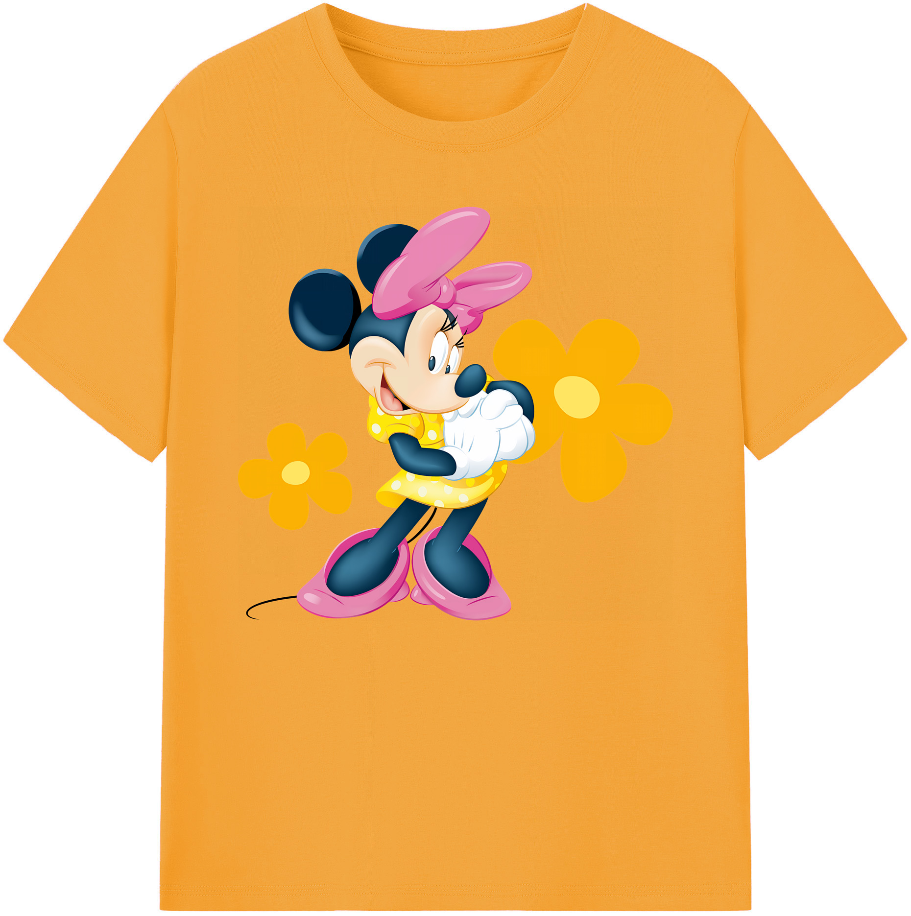 ミッキーマウス Mickey Mouse 綿100％ メンズ半袖Tシャツ｜肌触りやわらか＆通気性