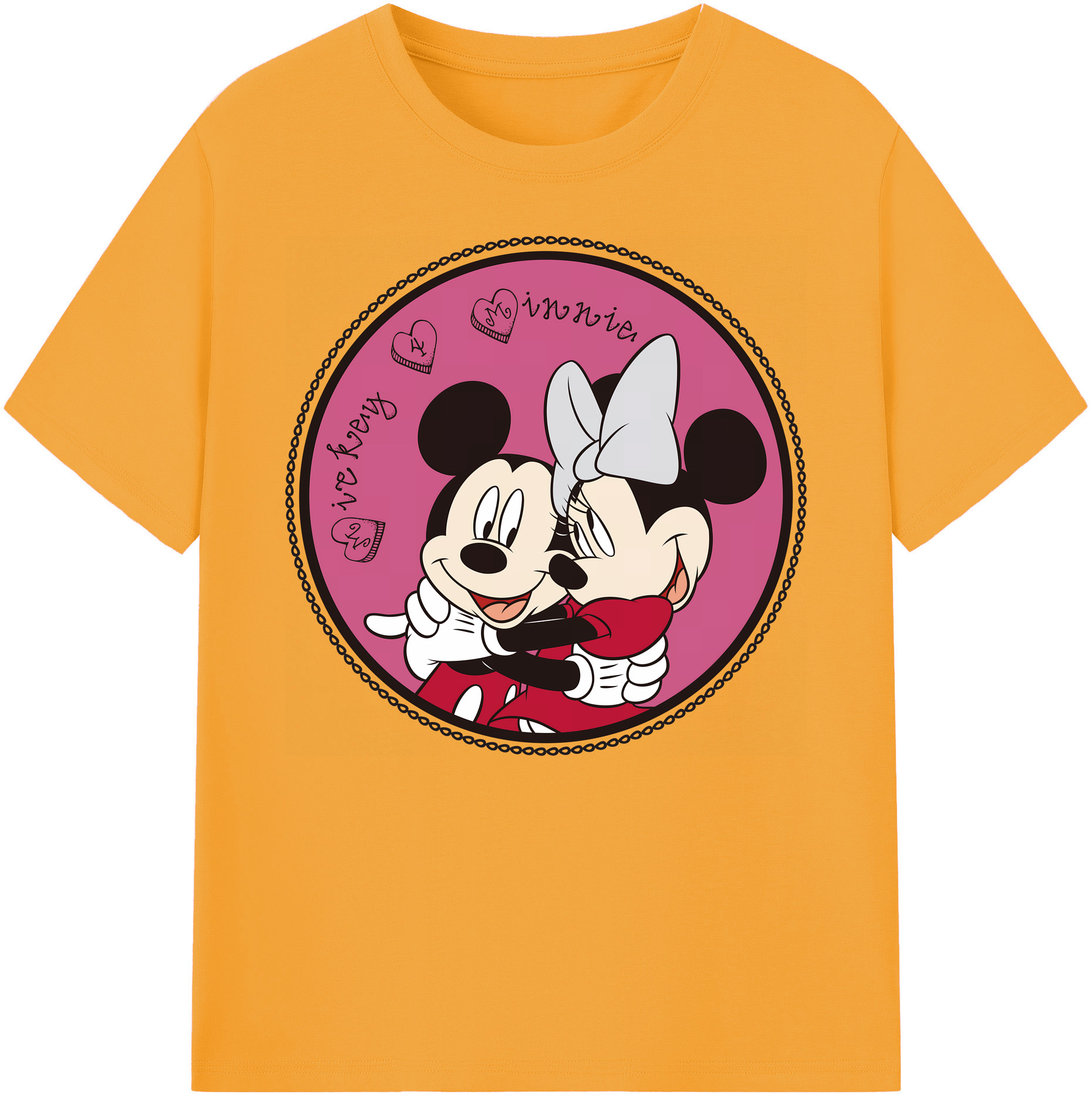 ミッキーマウス Mickey Mouse 綿100％ メンズ半袖Tシャツ｜肌触りやわらか＆通気性