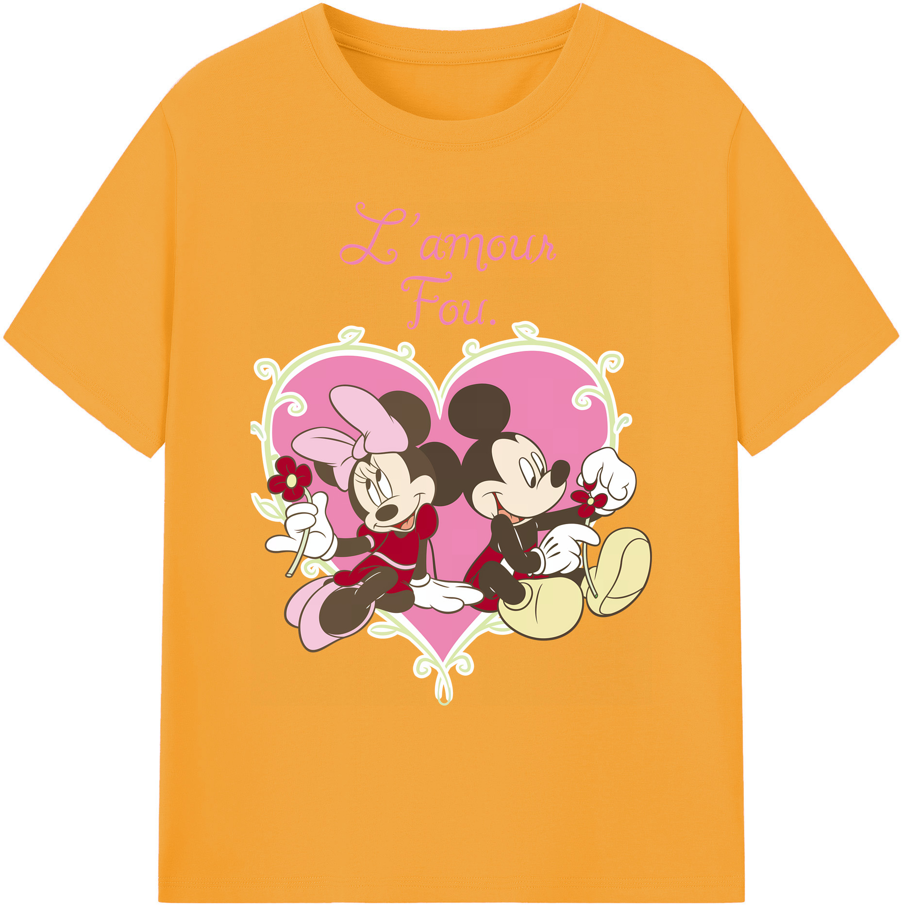 ミッキーマウス Mickey Mouse 綿100％ メンズ半袖Tシャツ｜肌触りやわらか＆通気性