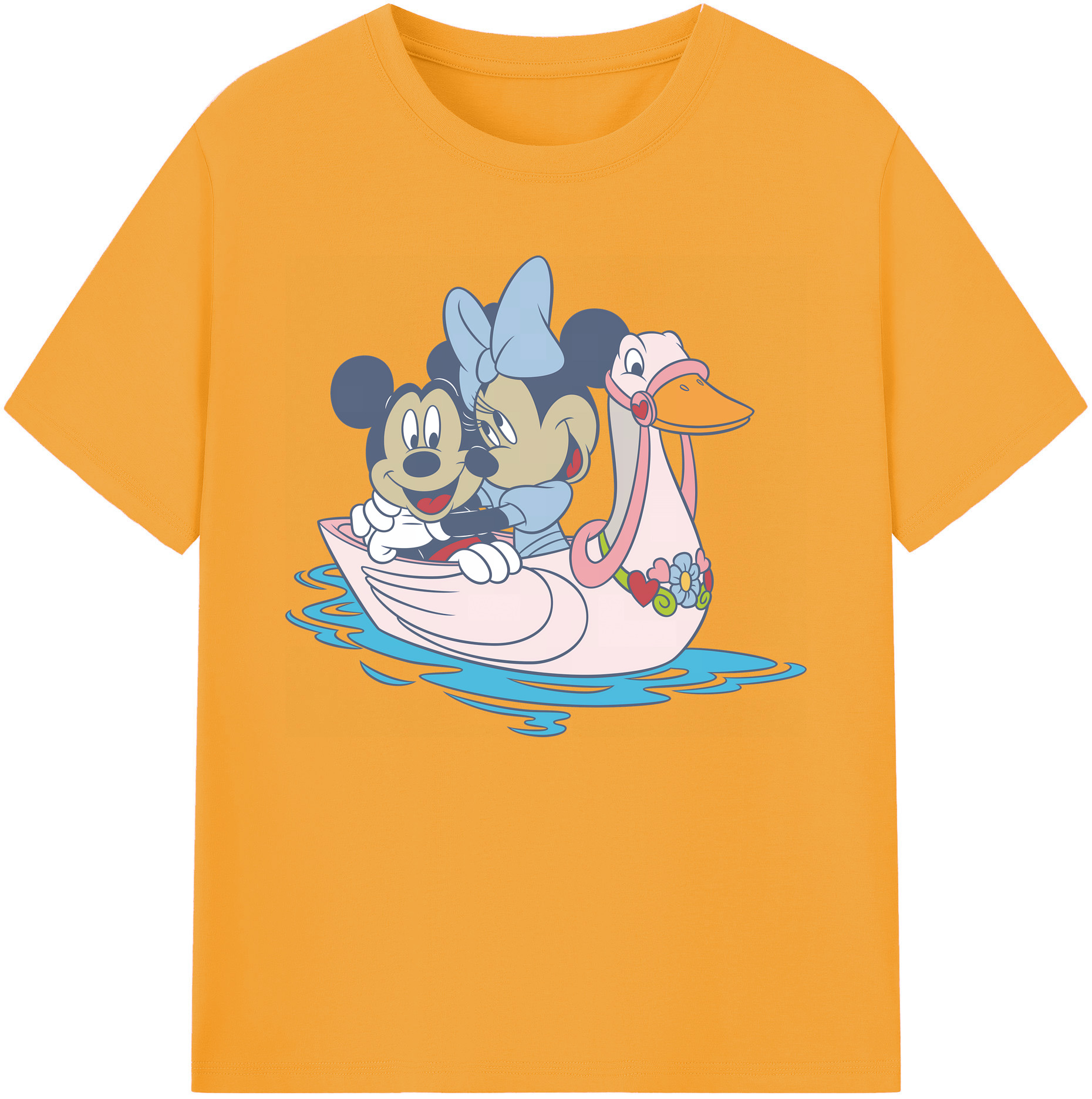 ミッキーマウス Mickey Mouse 綿100％ メンズ半袖Tシャツ｜肌触りやわらか＆通気性
