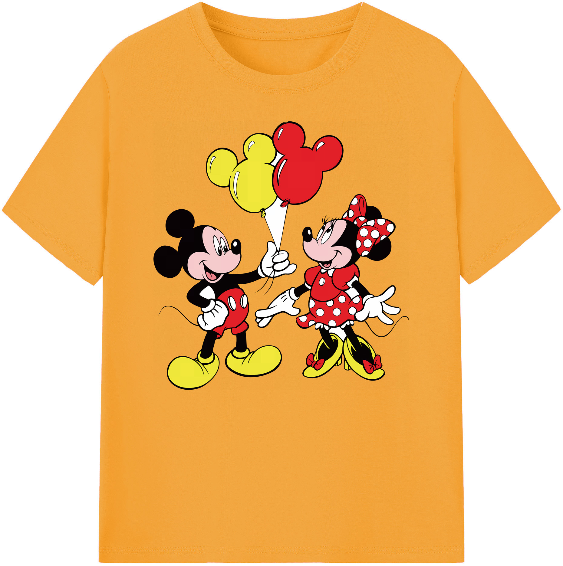 ミッキーマウス Mickey Mouse 綿100％ メンズ半袖Tシャツ｜肌触りやわらか＆通気性