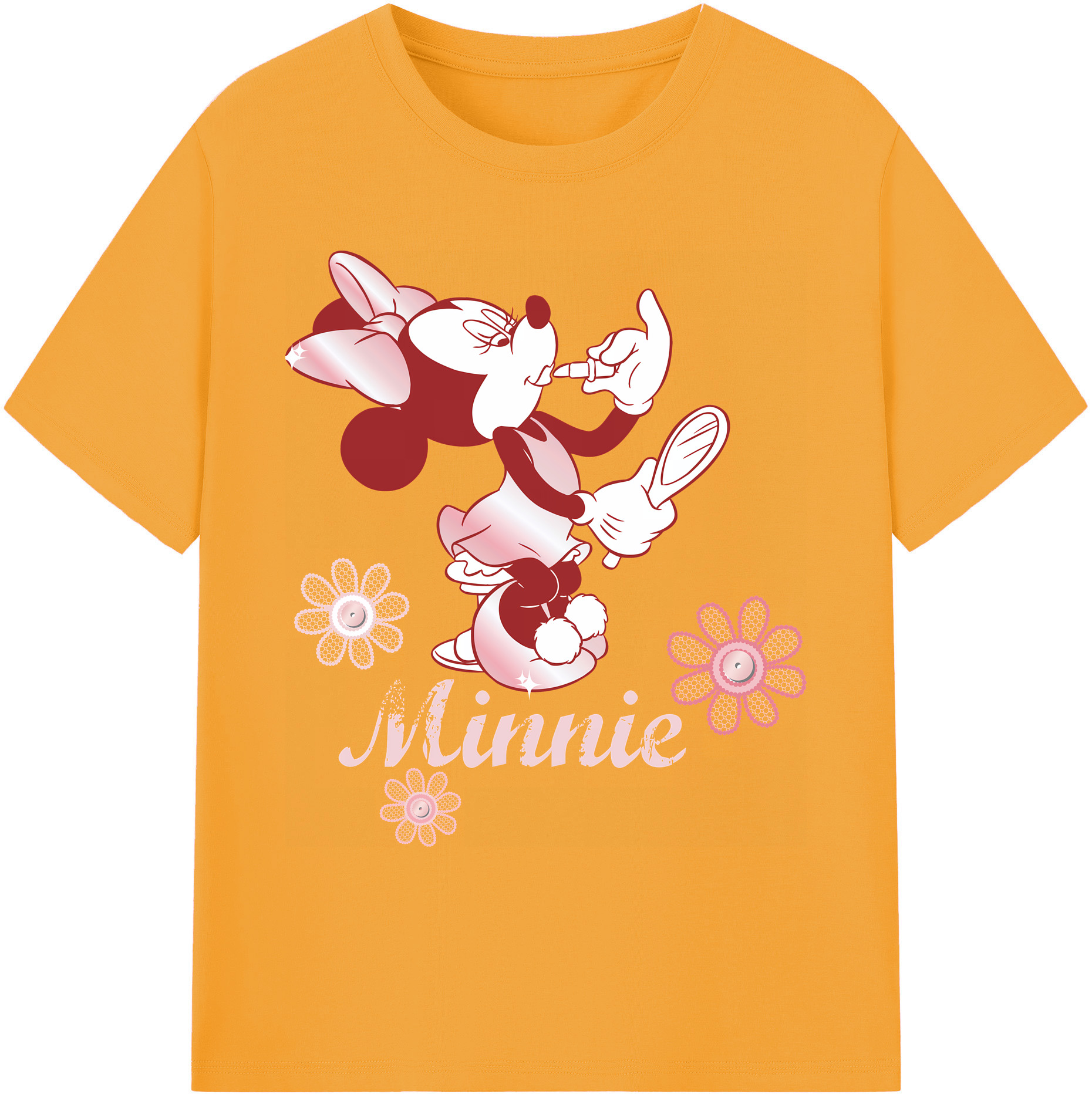 ミッキーマウス Mickey Mouse 綿100％ メンズ半袖Tシャツ｜肌触りやわらか＆通気性