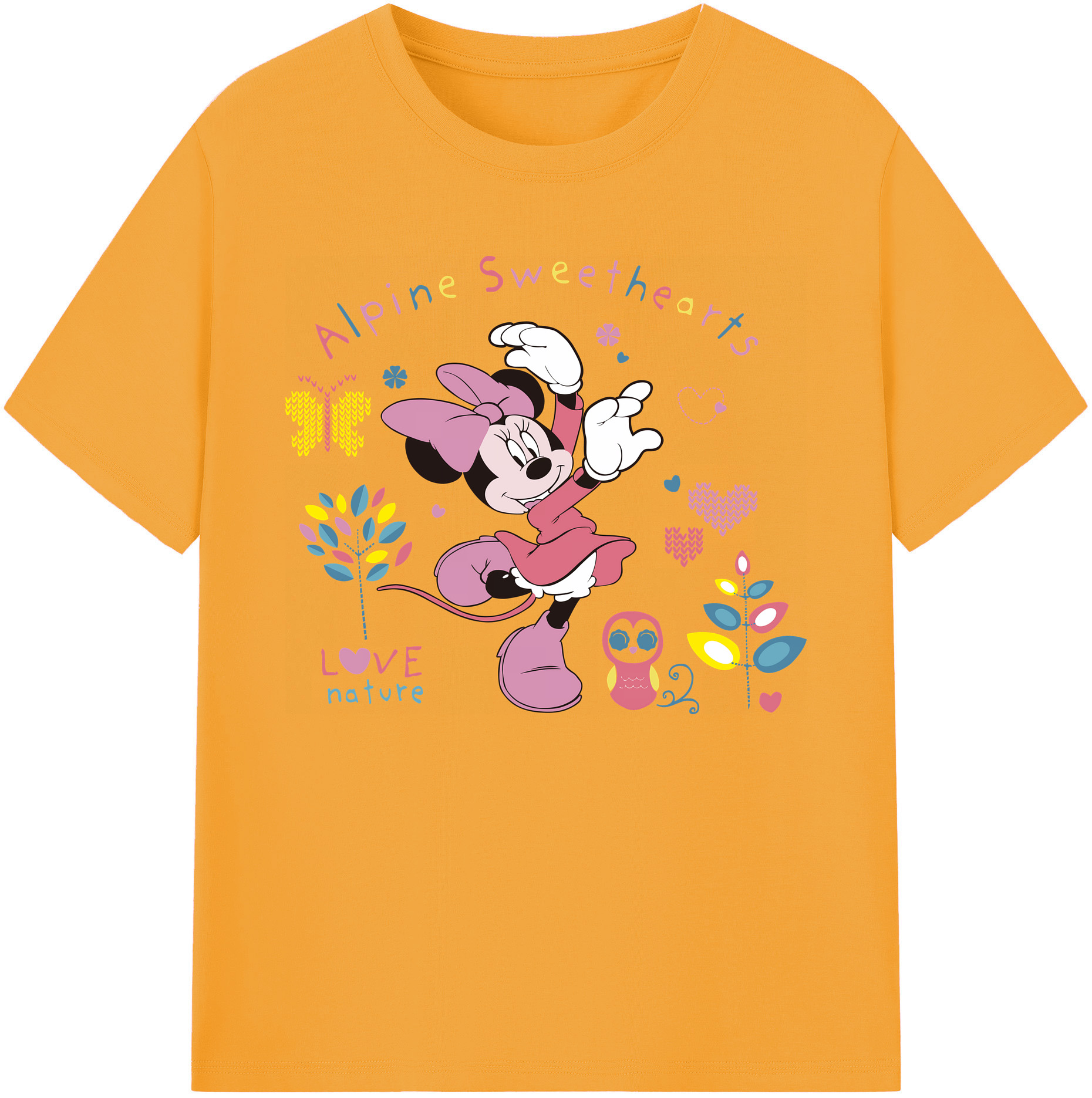 ミッキーマウス Mickey Mouse 綿100％ メンズ半袖Tシャツ｜肌触りやわらか＆通気性