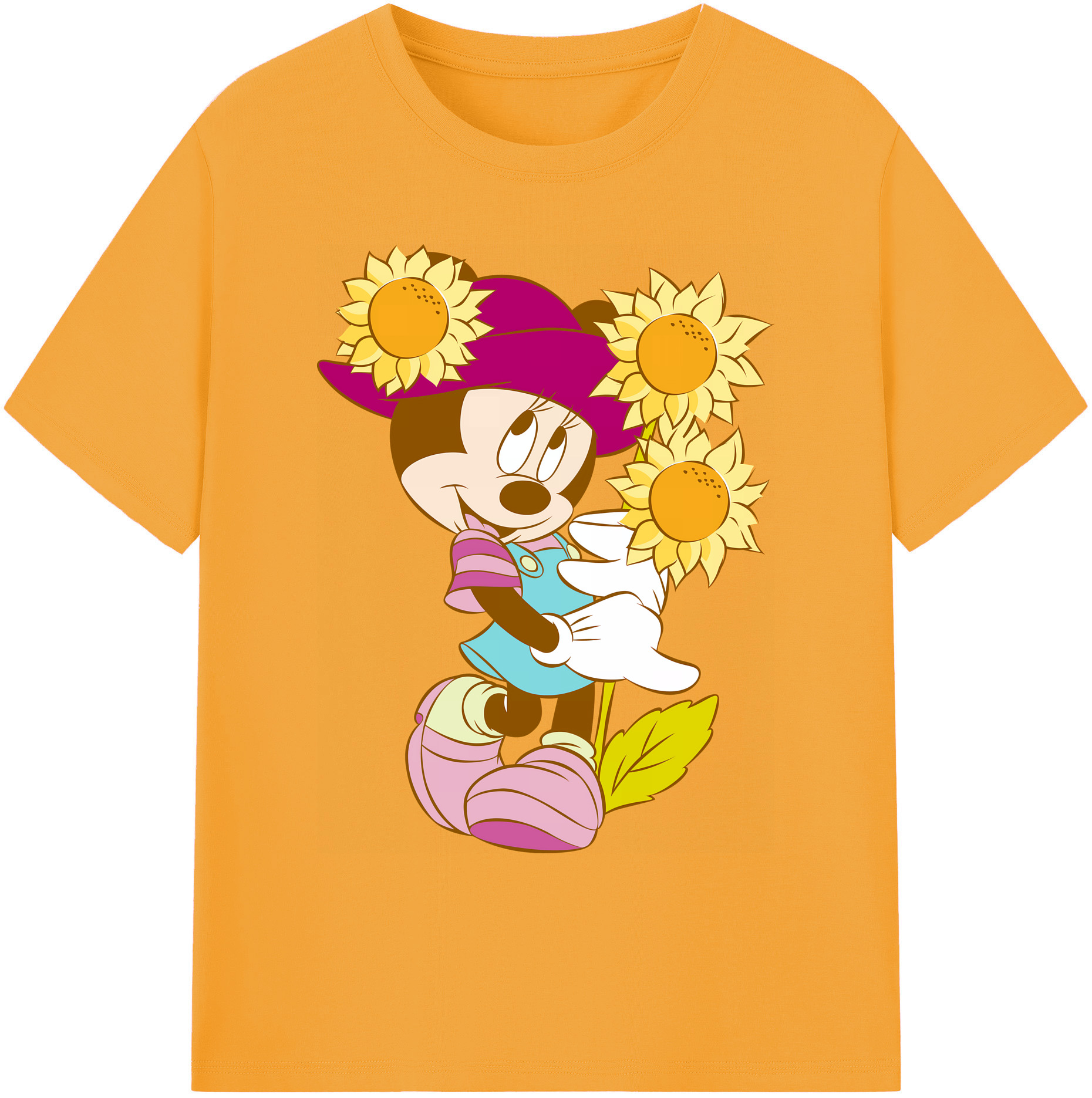 ミッキーマウス Mickey Mouse 綿100％ メンズ半袖Tシャツ｜肌触りやわらか＆通気性