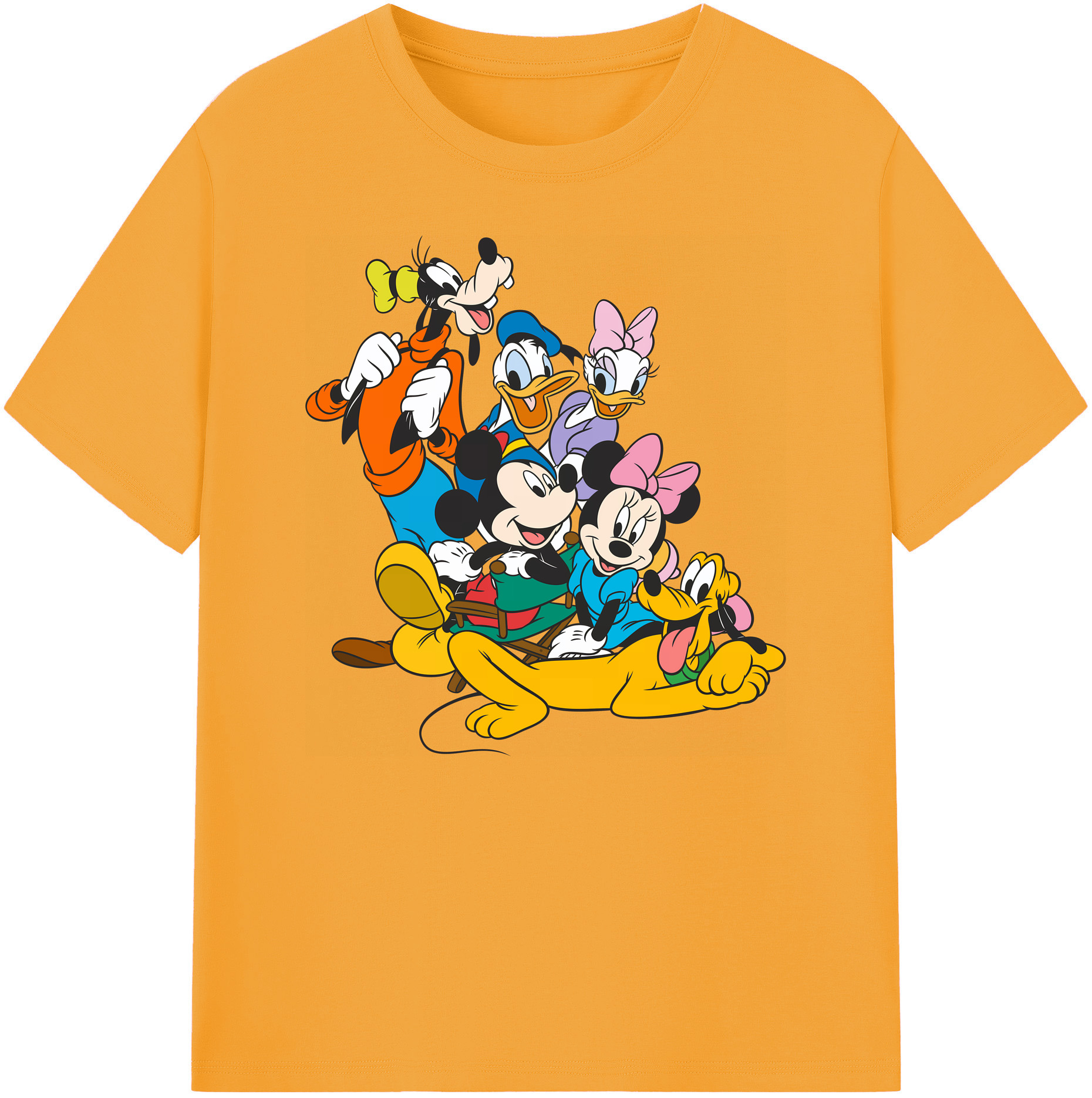 ミッキーマウス Mickey Mouse 綿100％ メンズ半袖Tシャツ｜肌触りやわらか＆通気性