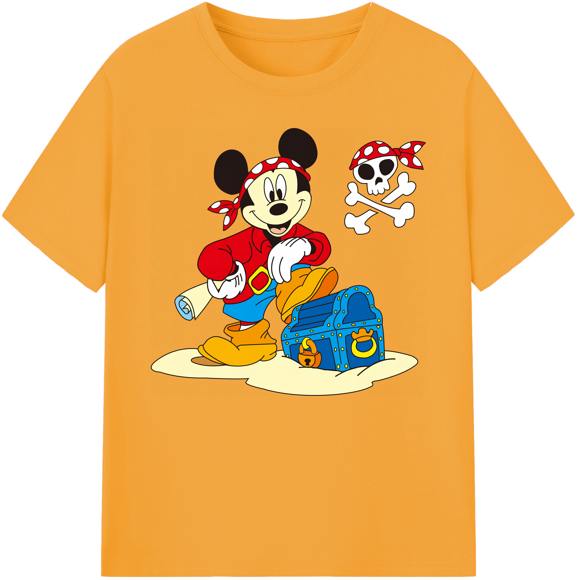ミッキーマウス Mickey Mouse 綿100％ メンズ半袖Tシャツ｜肌触りやわらか＆通気性