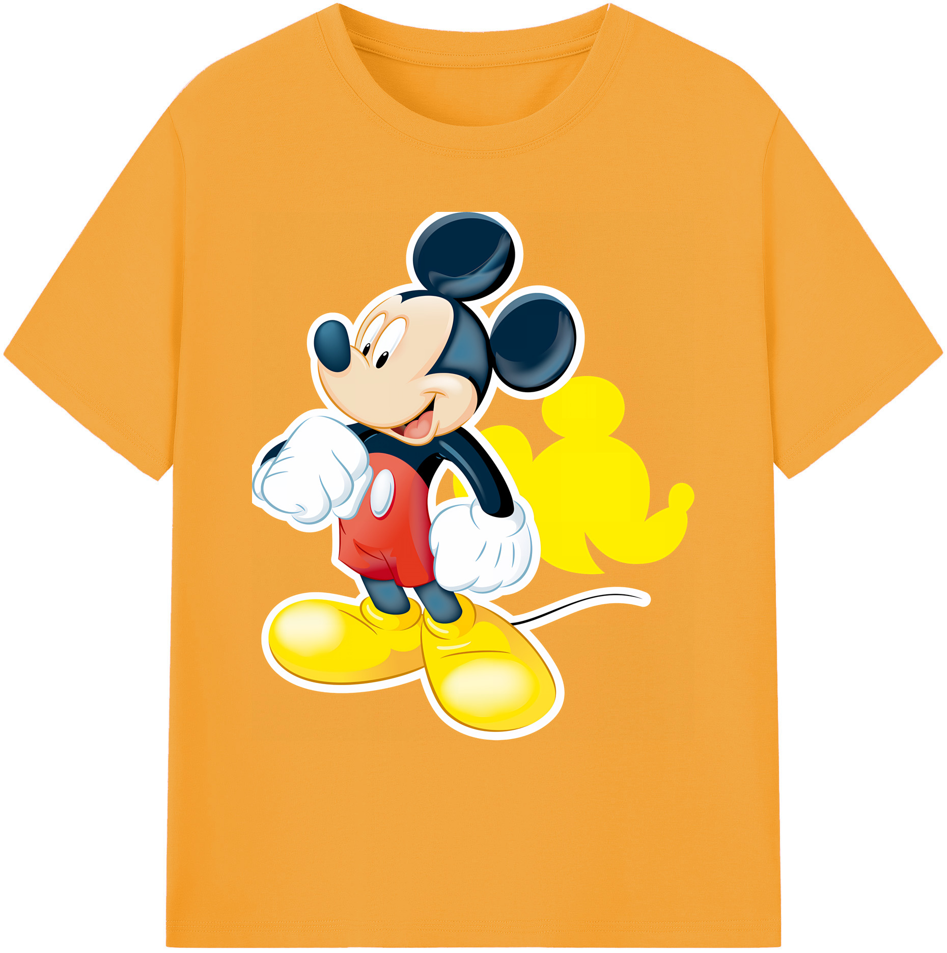 ミッキーマウス Mickey Mouse 綿100％ メンズ半袖Tシャツ｜肌触りやわらか＆通気性