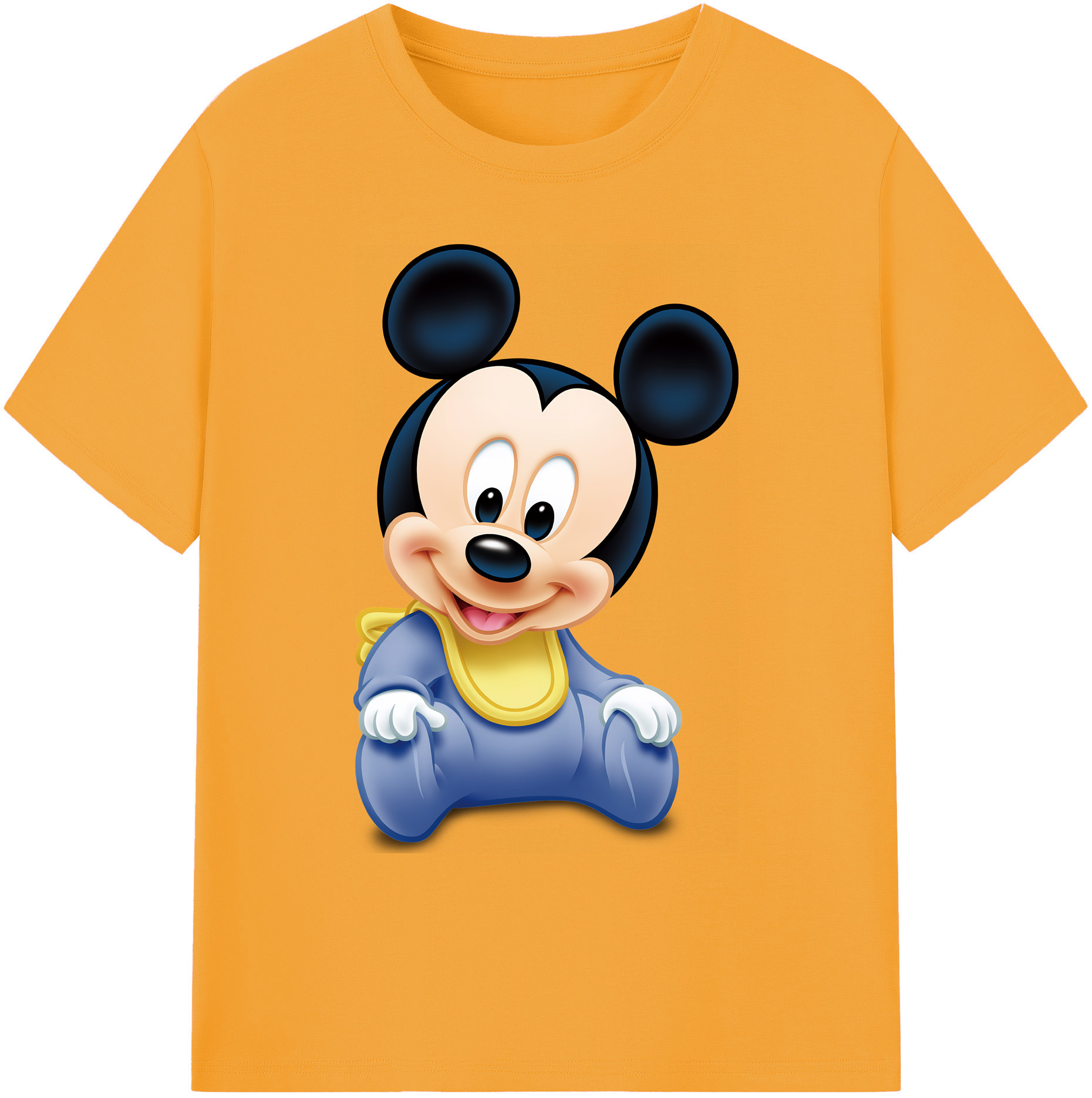 ミッキーマウス Mickey Mouse 綿100％ メンズ半袖Tシャツ｜肌触りやわらか＆通気性