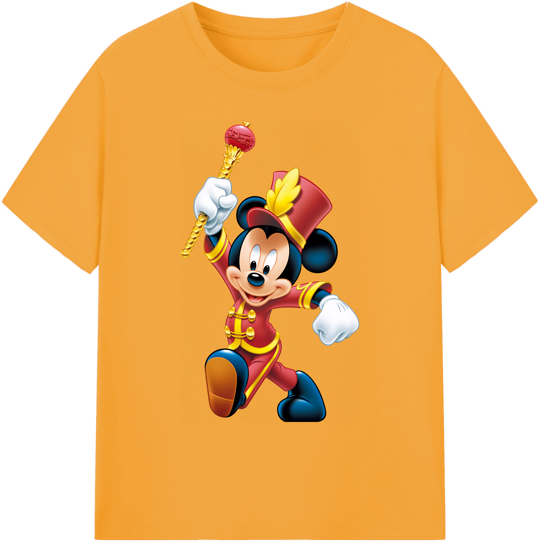 ミッキーマウス Mickey Mouse 綿100％ メンズ半袖Tシャツ｜肌触りやわらか＆通気性