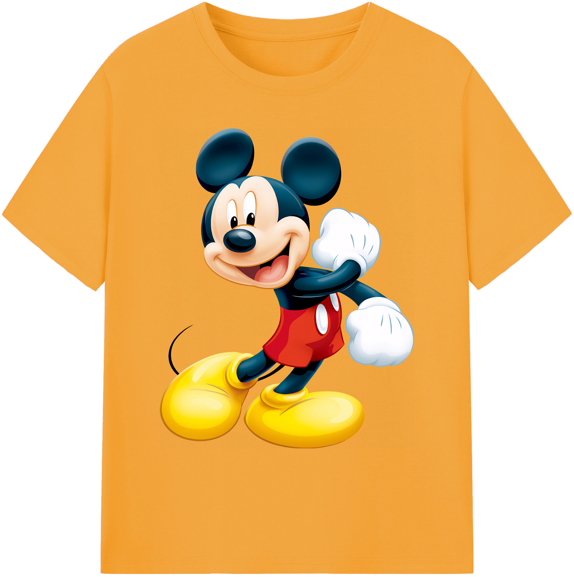 （画像用） ミッキーマウス Mickey Mouse 綿100％ メンズ半袖Tシャツ｜肌触りやわらか＆通気性