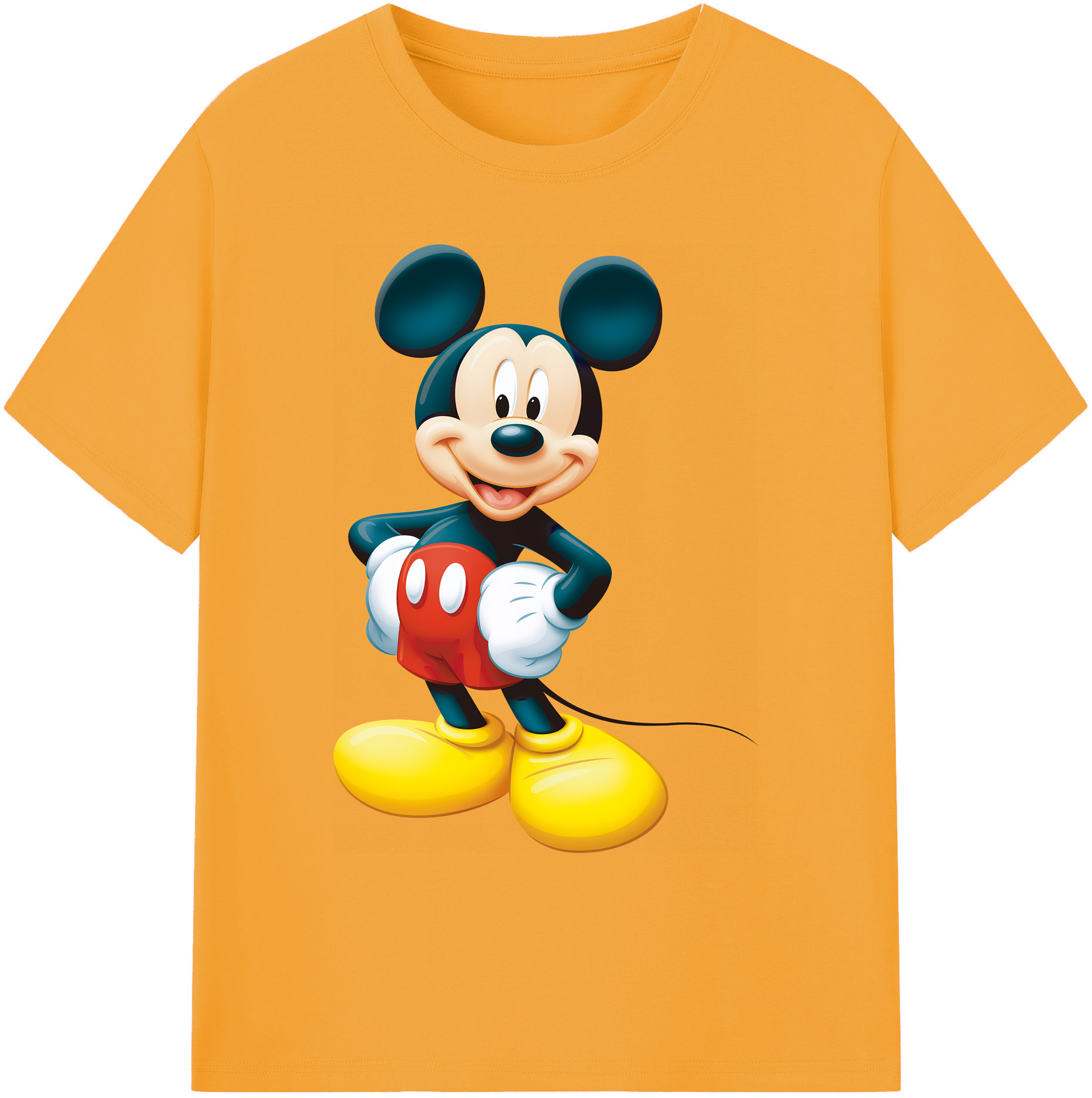 （画像用） ミッキーマウス Mickey Mouse 綿100％ メンズ半袖Tシャツ｜肌触りやわらか＆通気性