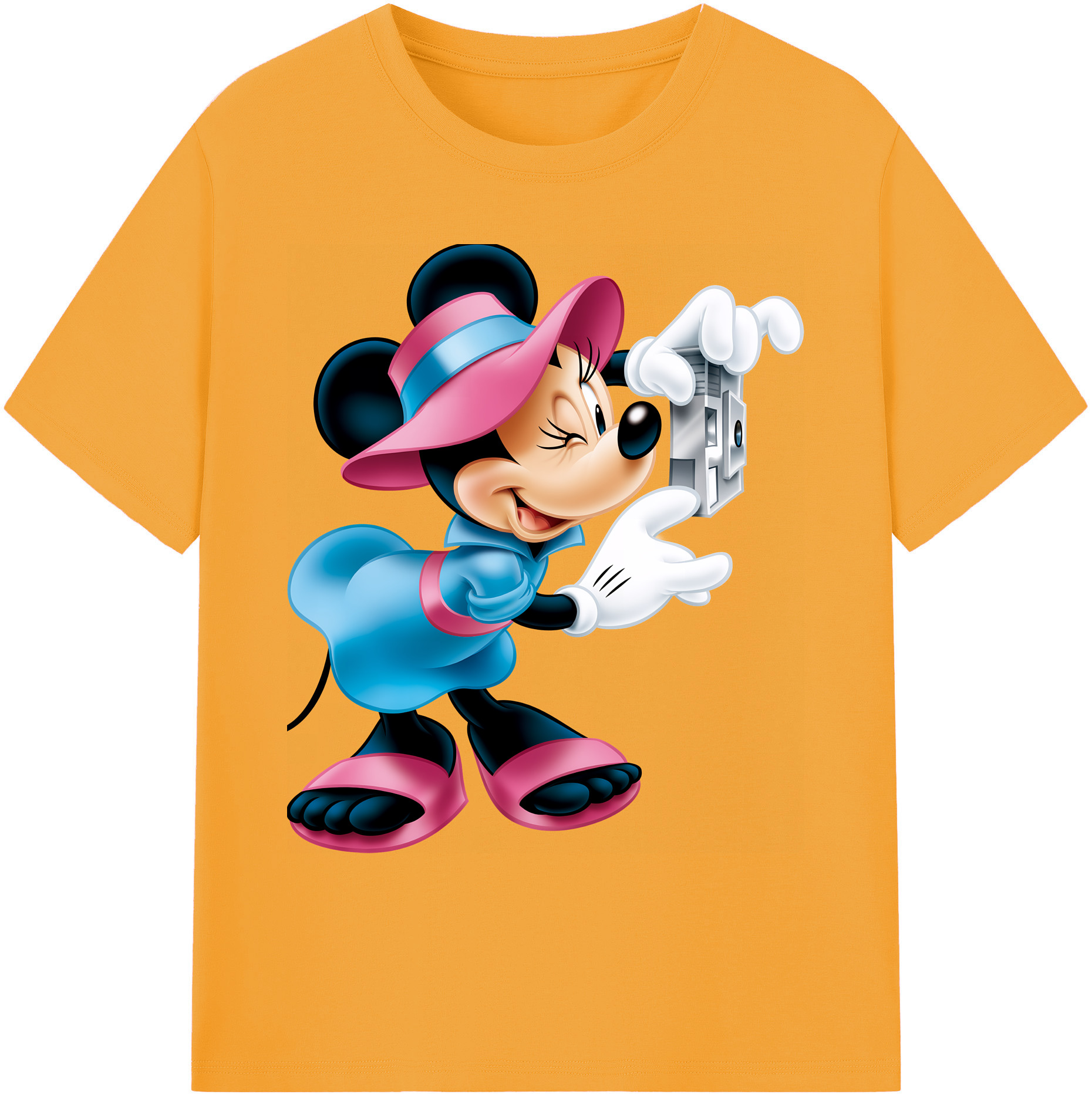 ミッキーマウス Mickey Mouse 綿100％ メンズ半袖Tシャツ｜肌触りやわらか＆通気性