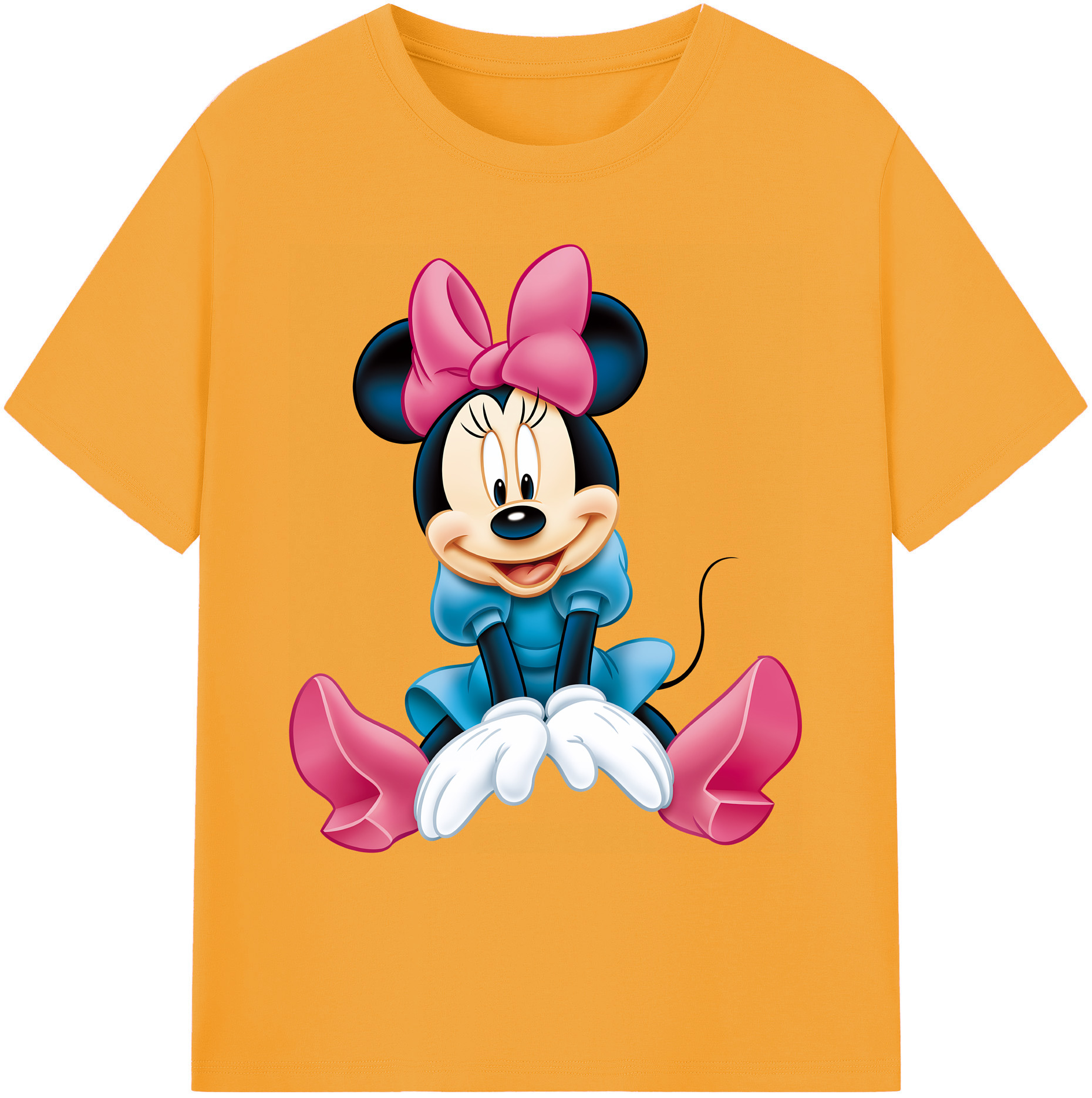 ミッキーマウス Mickey Mouse 綿100％ メンズ半袖Tシャツ｜肌触りやわらか＆通気性