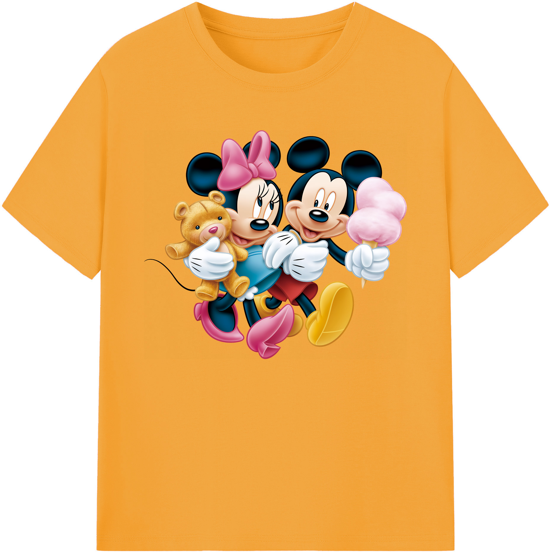 ミッキーマウス Mickey Mouse 綿100％ メンズ半袖Tシャツ｜肌触りやわらか＆通気性