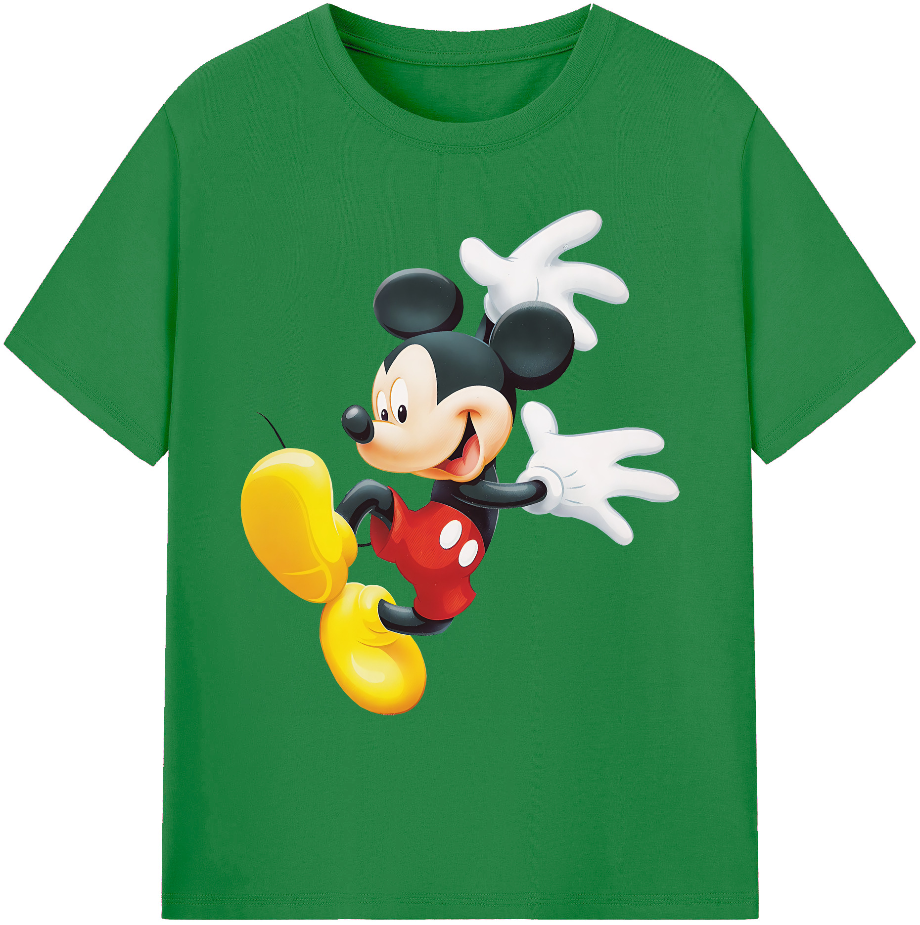 ミッキーマウス Mickey Mouse 綿100％ メンズ半袖Tシャツ｜肌触りやわらか＆通気性