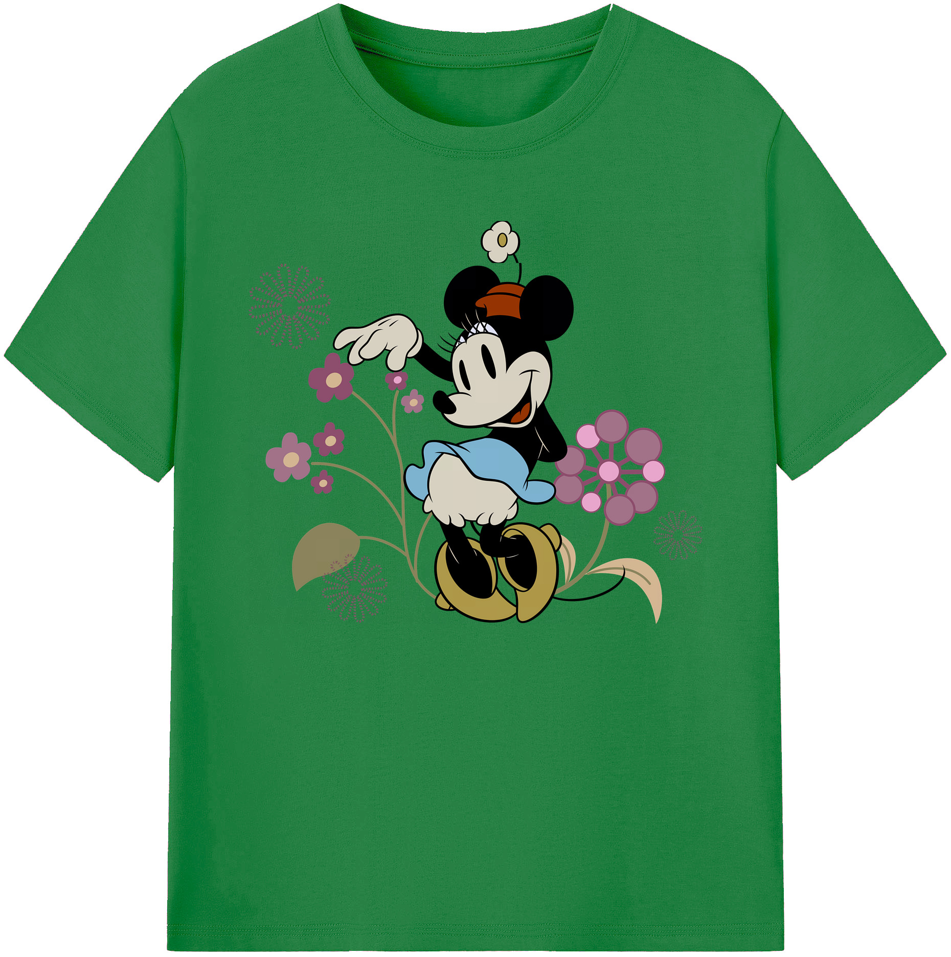 ミッキーマウス Mickey Mouse 綿100％ メンズ半袖Tシャツ｜肌触りやわらか＆通気性