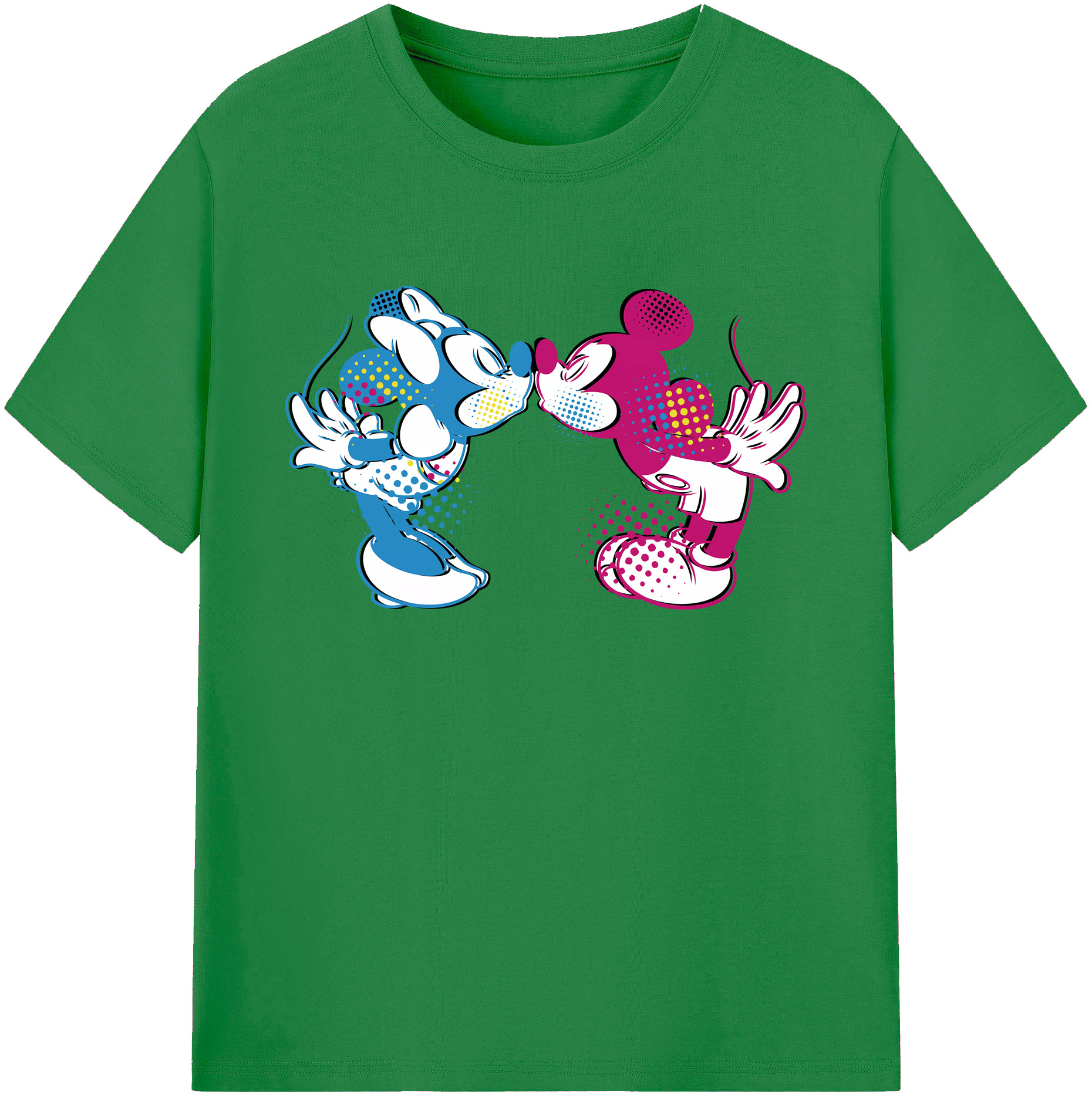 ミッキーマウス Mickey Mouse 綿100％ メンズ半袖Tシャツ｜肌触りやわらか＆通気性