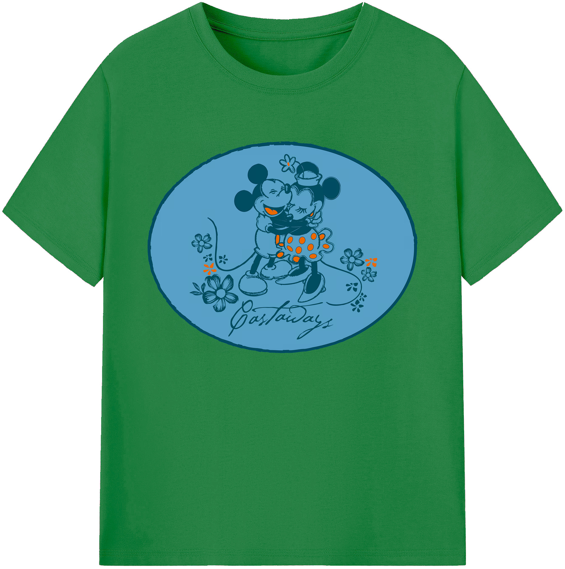 ミッキーマウス Mickey Mouse 綿100％ メンズ半袖Tシャツ｜肌触りやわらか＆通気性