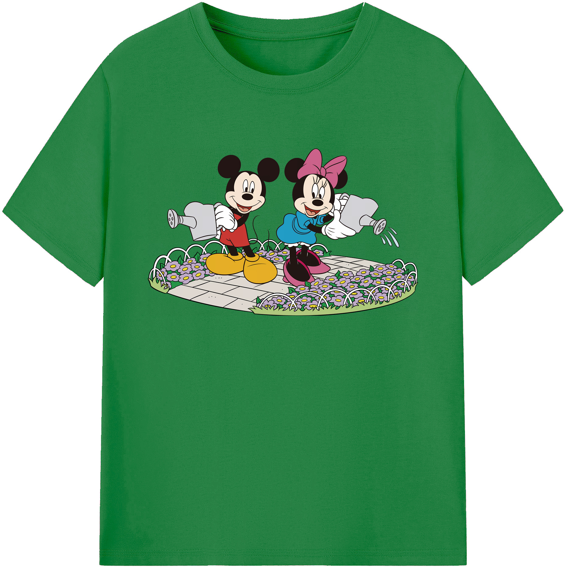 ミッキーマウス Mickey Mouse 綿100％ メンズ半袖Tシャツ｜肌触りやわらか＆通気性