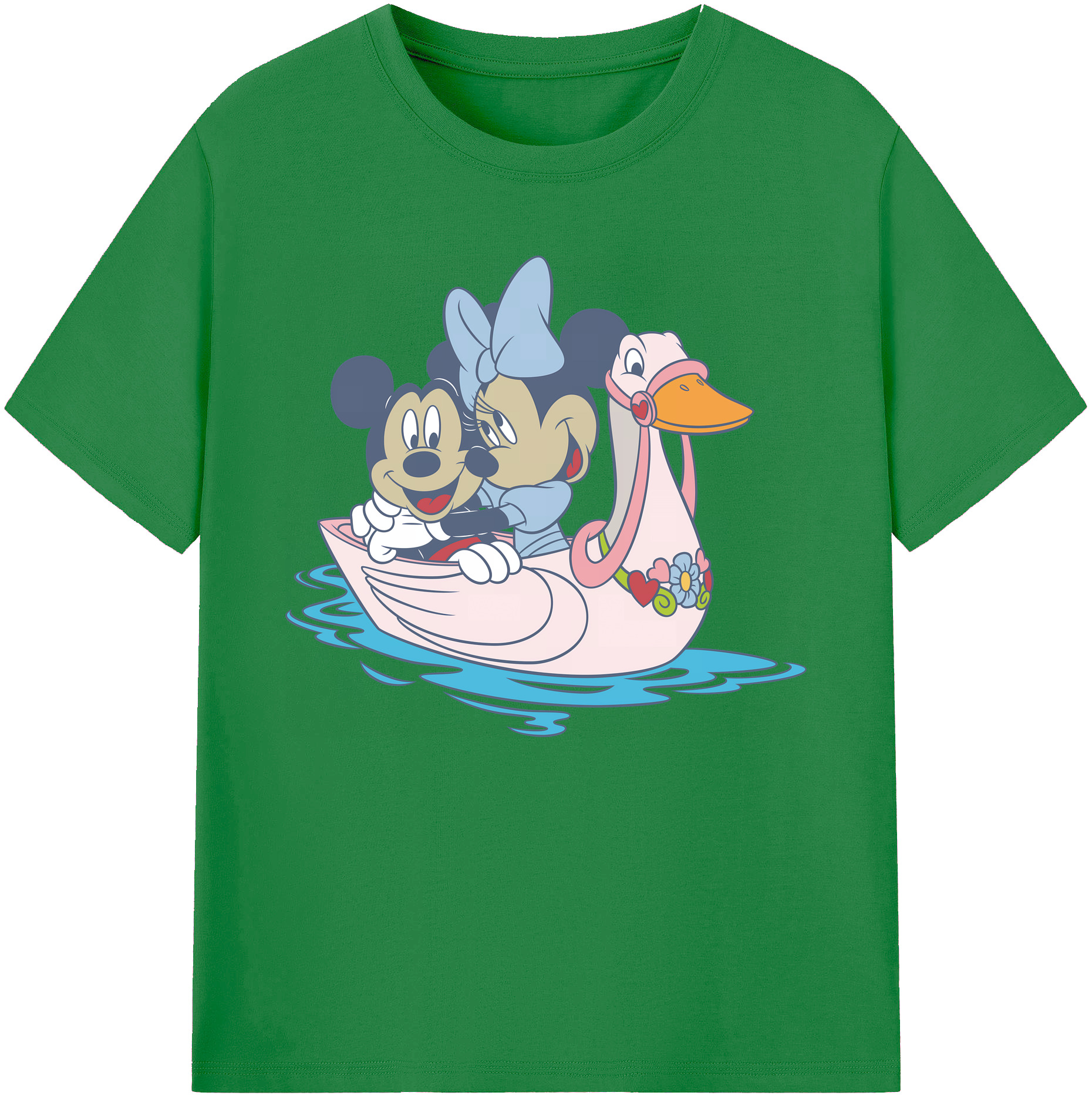 ミッキーマウス Mickey Mouse 綿100％ メンズ半袖Tシャツ｜肌触りやわらか＆通気性