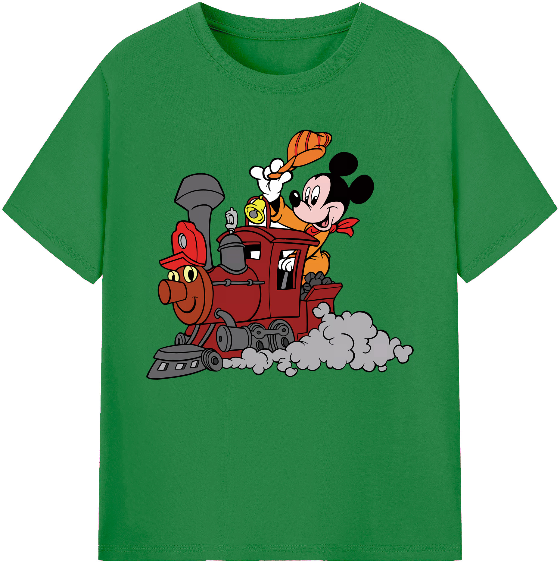 ミッキーマウス Mickey Mouse 綿100％ メンズ半袖Tシャツ｜肌触りやわらか＆通気性
