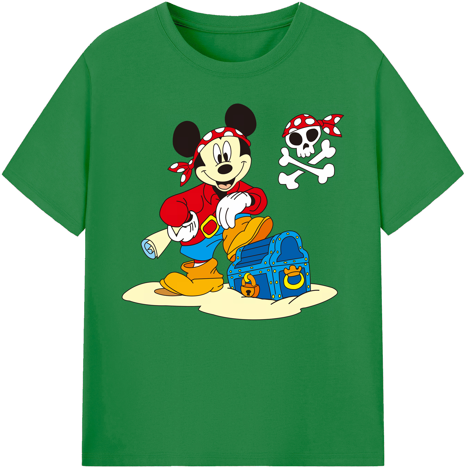 ミッキーマウス Mickey Mouse 綿100％ メンズ半袖Tシャツ｜肌触りやわらか＆通気性