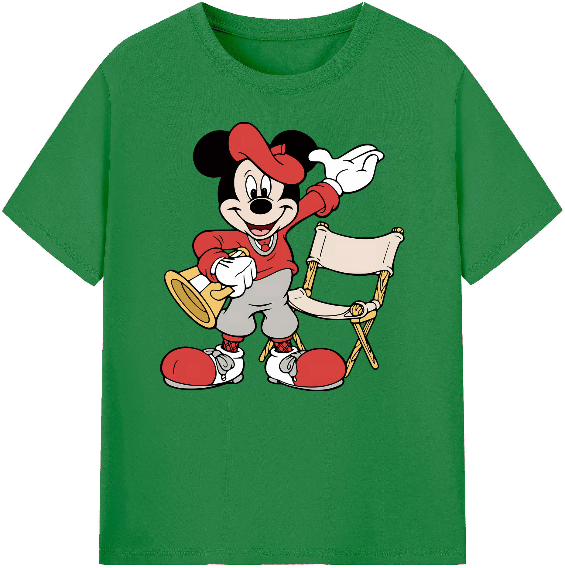 ミッキーマウス Mickey Mouse 綿100％ メンズ半袖Tシャツ｜肌触りやわらか＆通気性