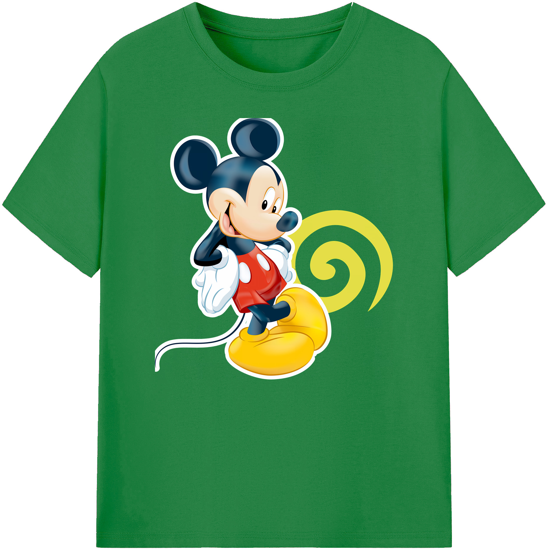 ミッキーマウス Mickey Mouse 綿100％ メンズ半袖Tシャツ｜肌触りやわらか＆通気性