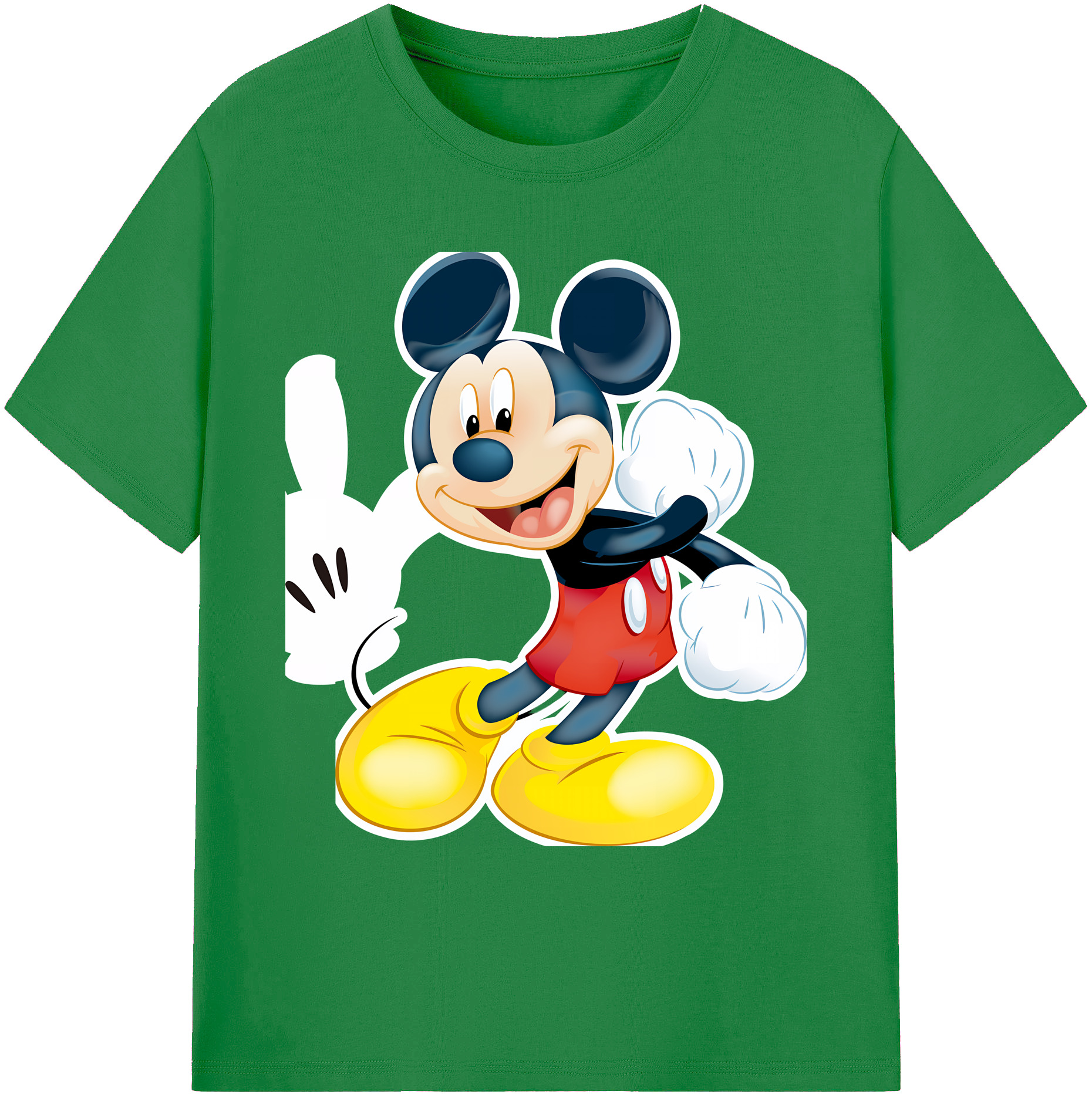 ミッキーマウス Mickey Mouse 綿100％ メンズ半袖Tシャツ｜肌触りやわらか＆通気性
