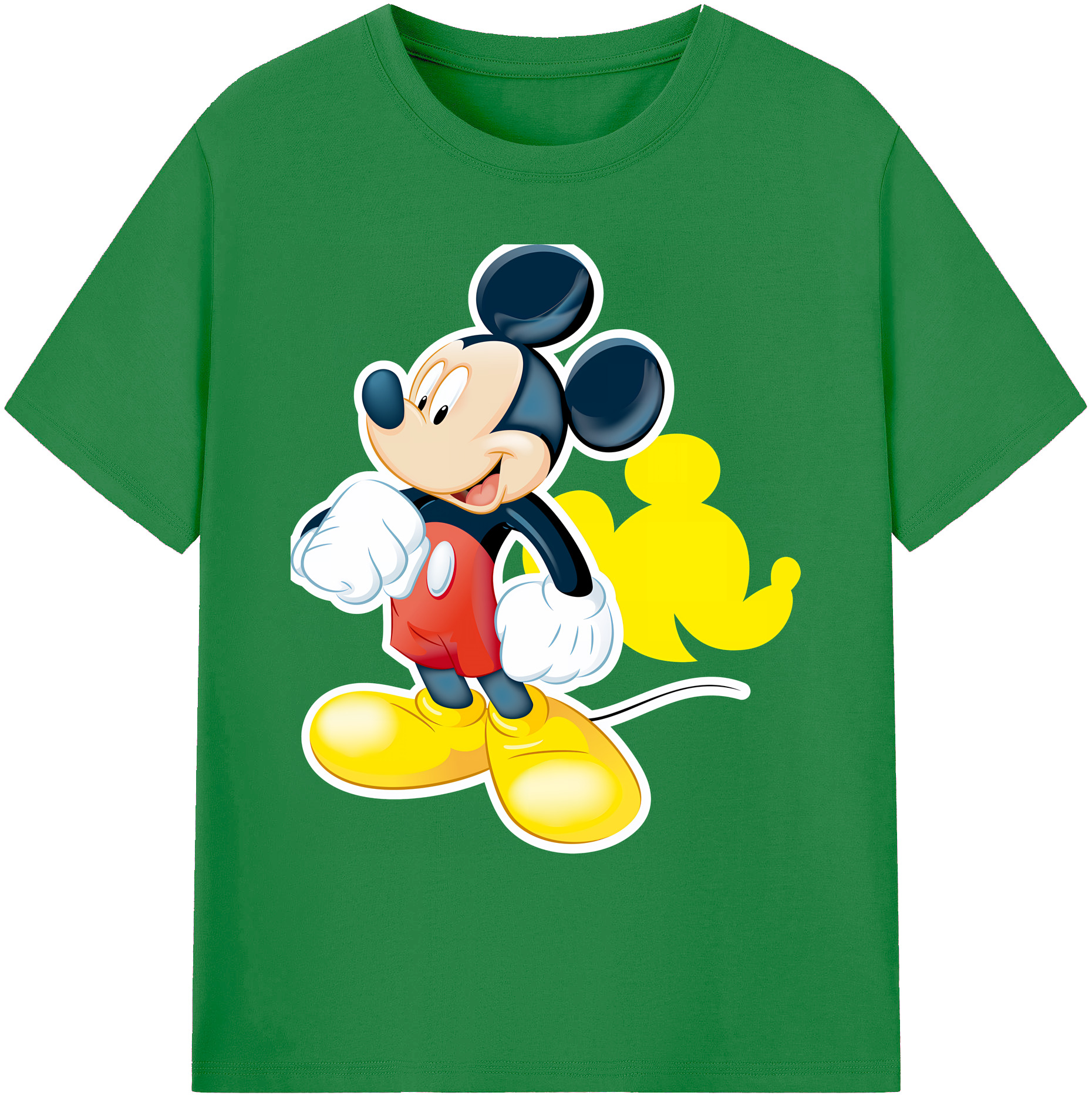 ミッキーマウス Mickey Mouse 綿100％ メンズ半袖Tシャツ｜肌触りやわらか＆通気性