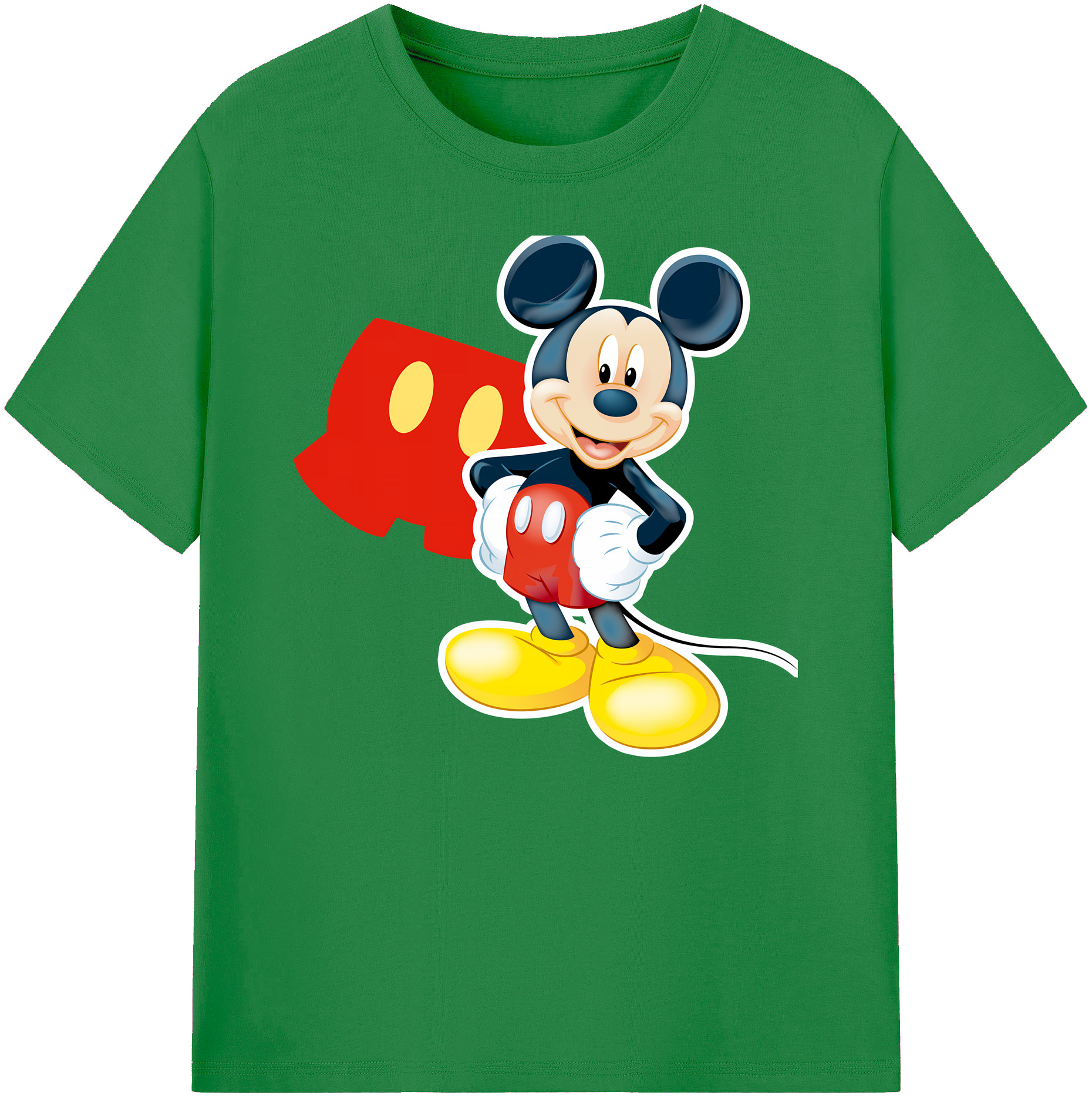 ミッキーマウス Mickey Mouse 綿100％ メンズ半袖Tシャツ｜肌触りやわらか＆通気性
