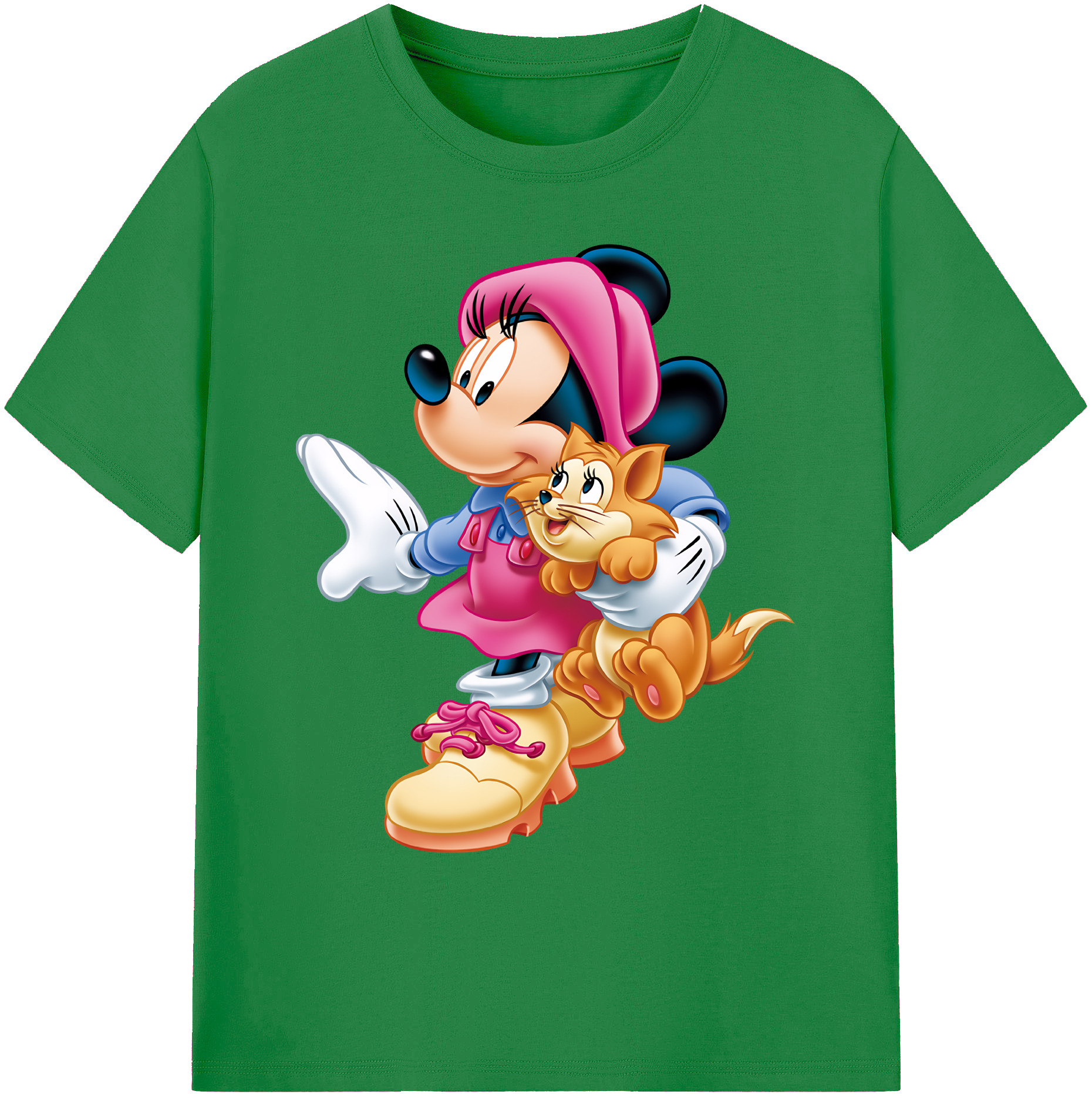 ミッキーマウス Mickey Mouse 綿100％ メンズ半袖Tシャツ｜肌触りやわらか＆通気性