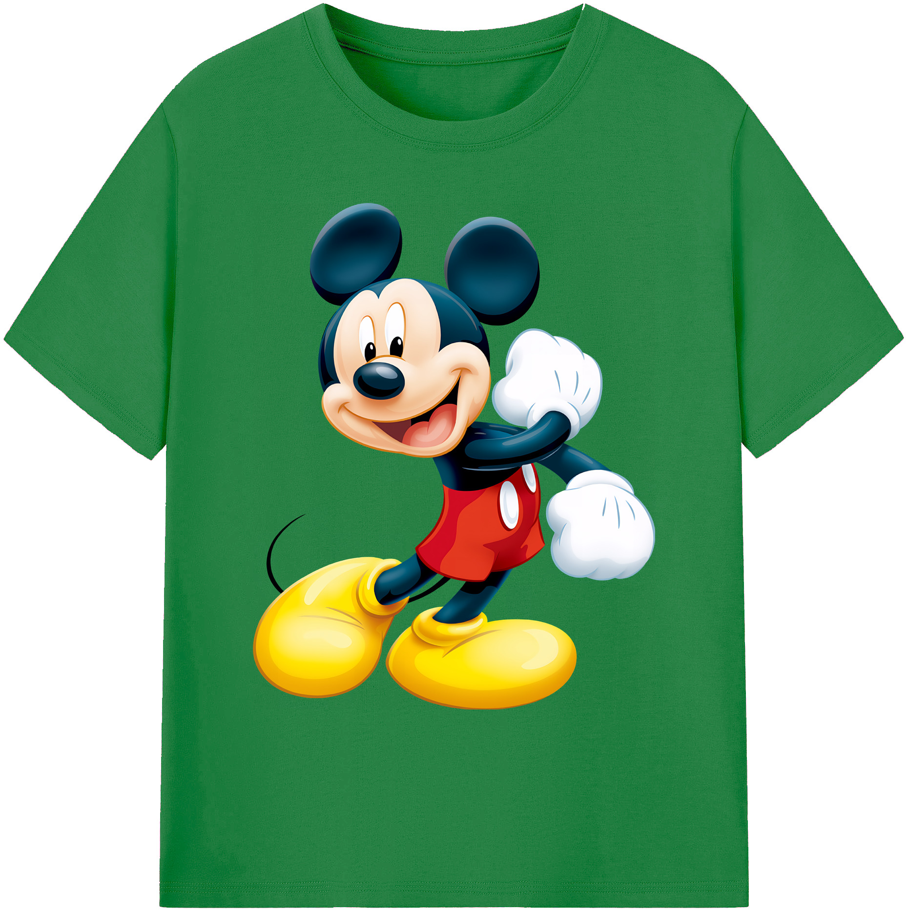 （画像用） ミッキーマウス Mickey Mouse 綿100％ メンズ半袖Tシャツ｜肌触りやわらか＆通気性