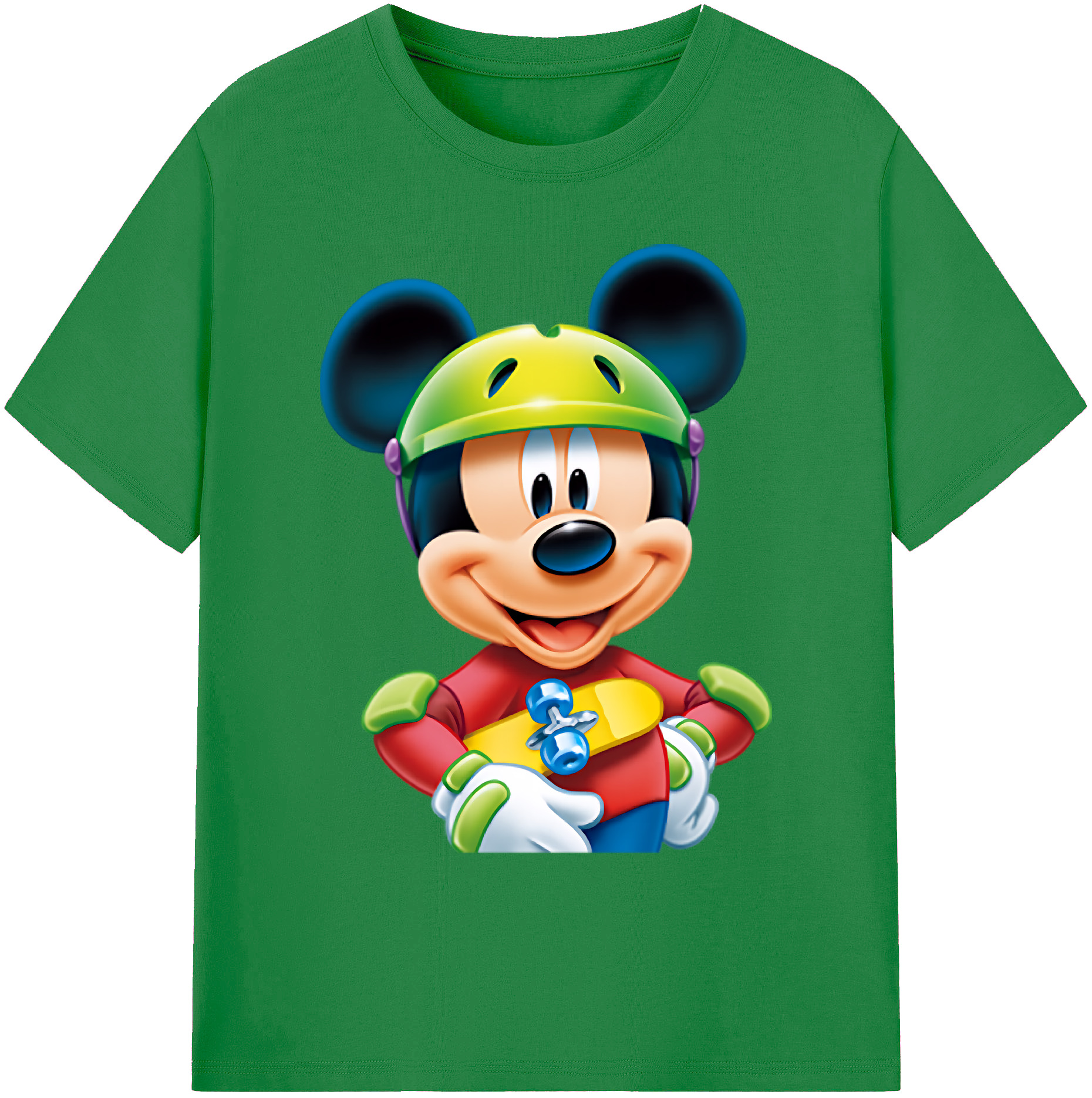 ミッキーマウス Mickey Mouse 綿100％ メンズ半袖Tシャツ｜肌触りやわらか＆通気性