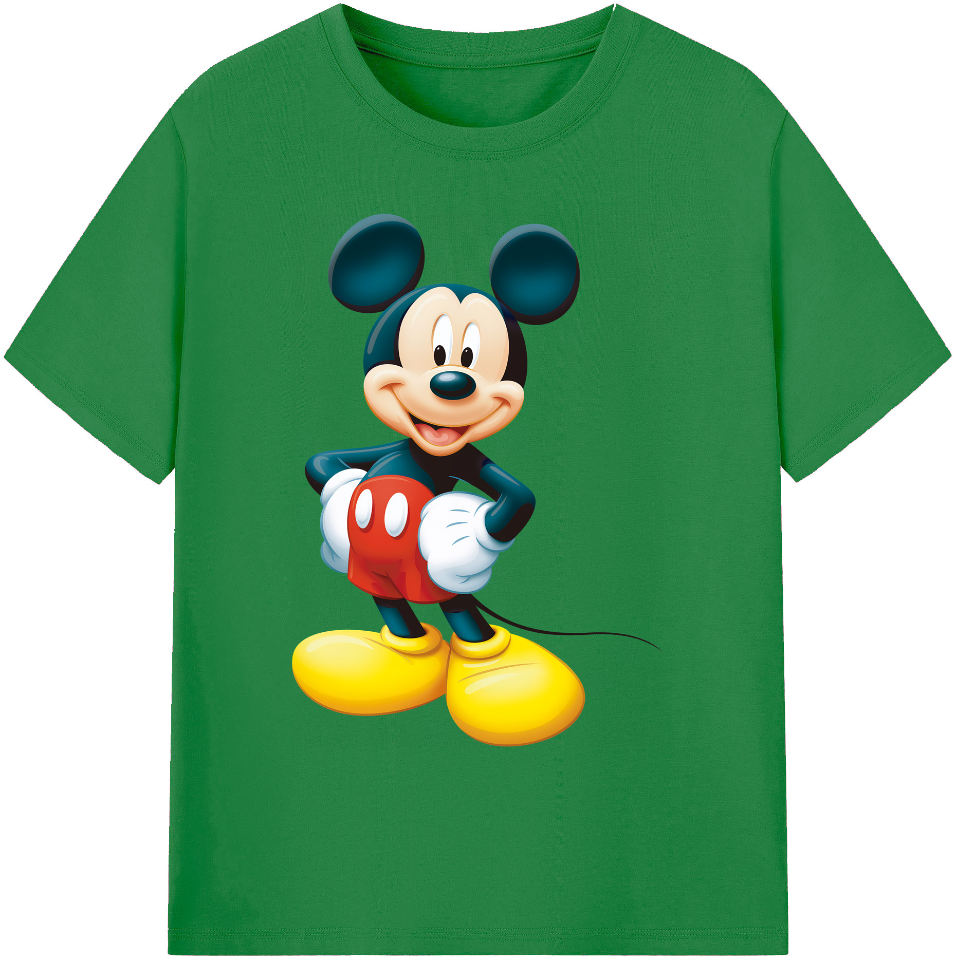（画像用） ミッキーマウス Mickey Mouse 綿100％ メンズ半袖Tシャツ｜肌触りやわらか＆通気性