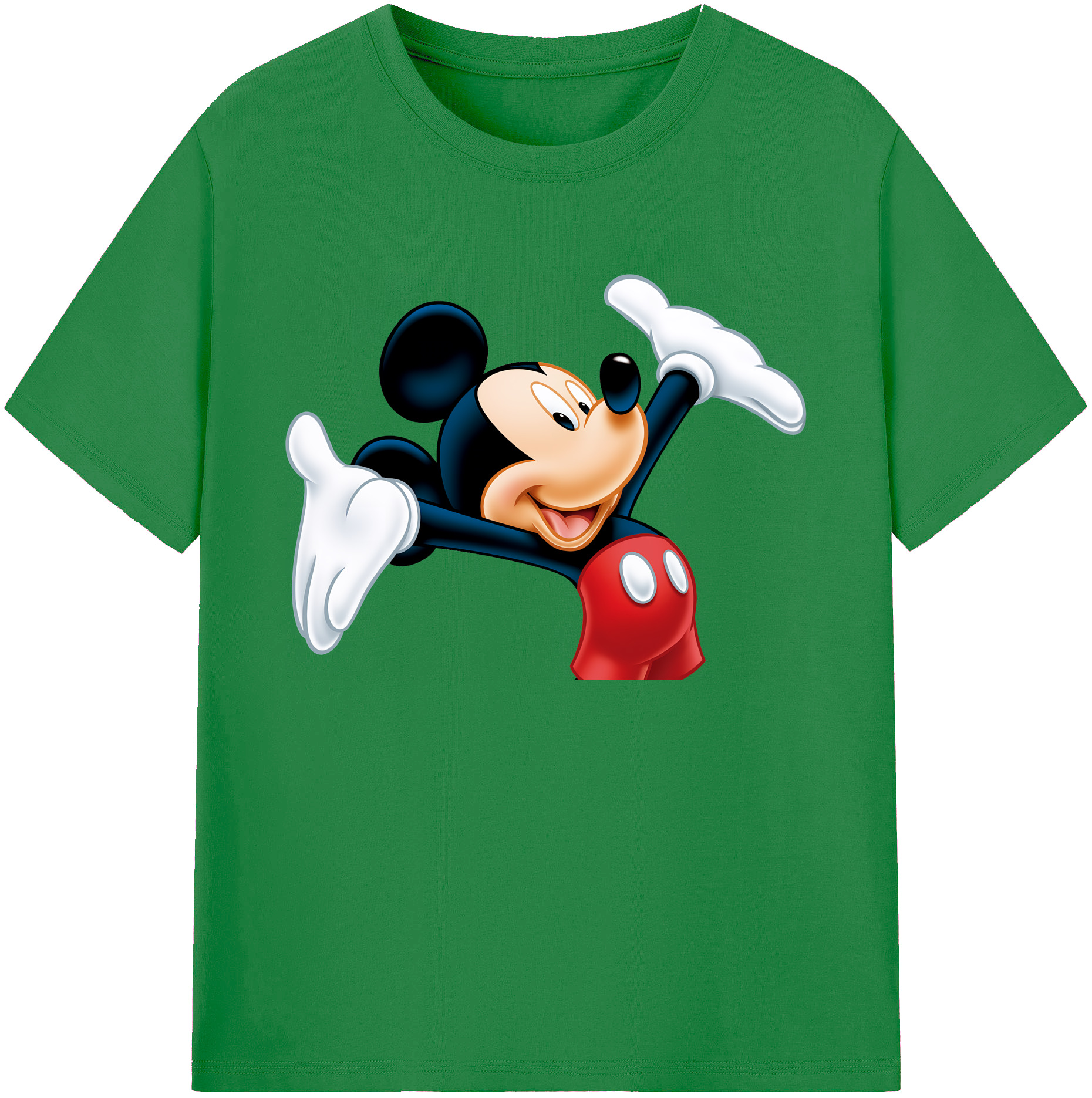 ミッキーマウス Mickey Mouse 綿100％ メンズ半袖Tシャツ｜肌触りやわらか＆通気性