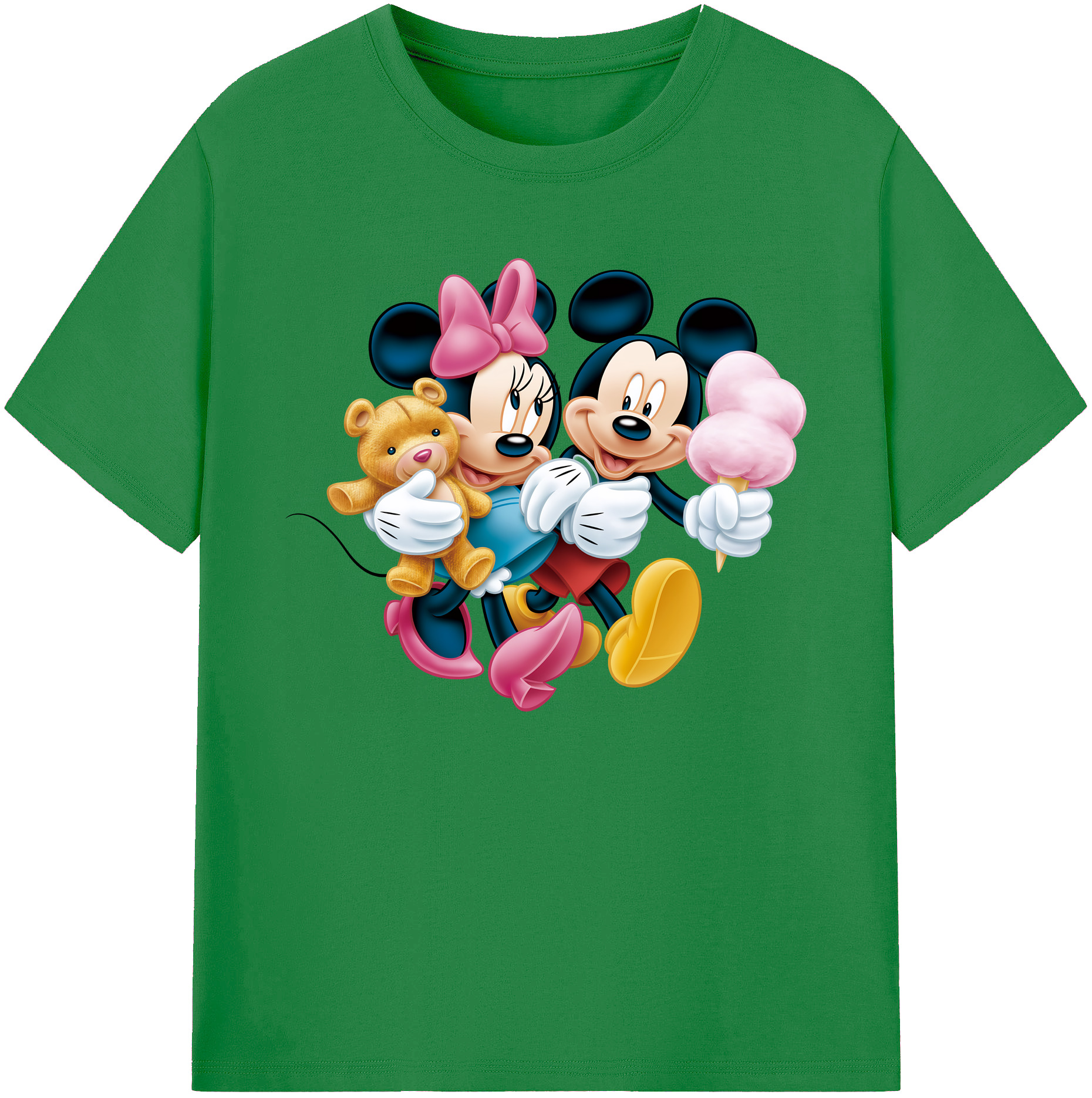 ミッキーマウス Mickey Mouse 綿100％ メンズ半袖Tシャツ｜肌触りやわらか＆通気性