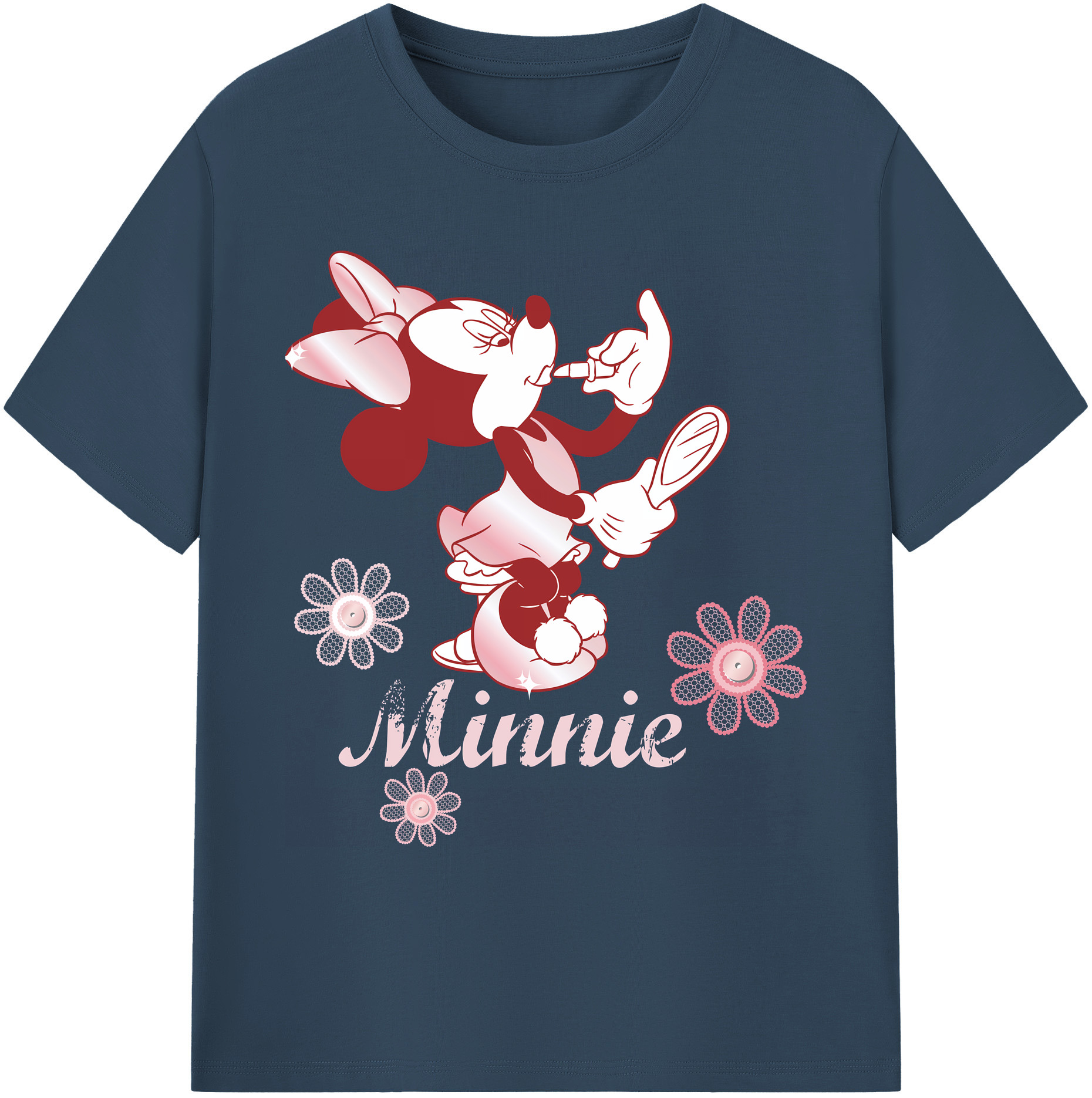 ミッキーマウス Mickey Mouse 綿100％ メンズ半袖Tシャツ｜肌触りやわらか＆通気性