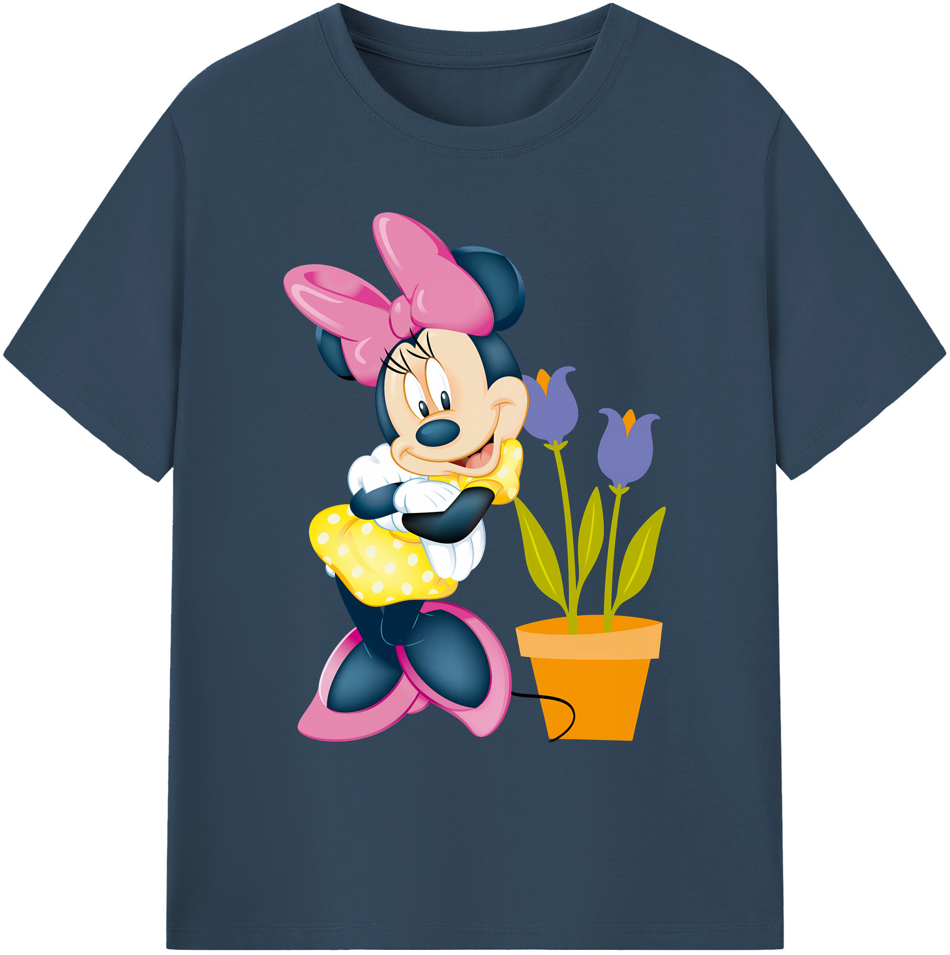 ミッキーマウス Mickey Mouse 綿100％ メンズ半袖Tシャツ｜肌触りやわらか＆通気性