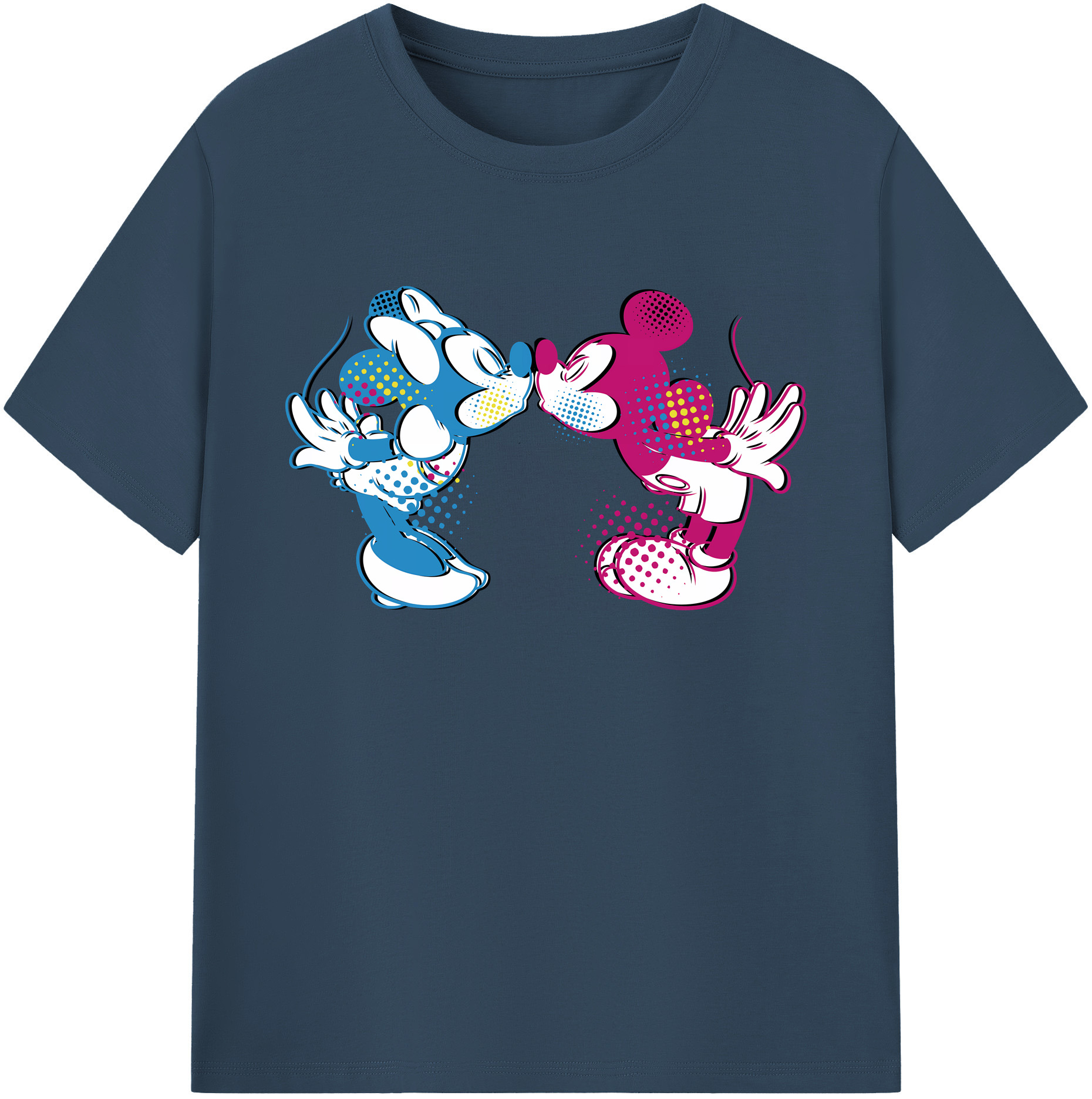 ミッキーマウス Mickey Mouse 綿100％ メンズ半袖Tシャツ｜肌触りやわらか＆通気性