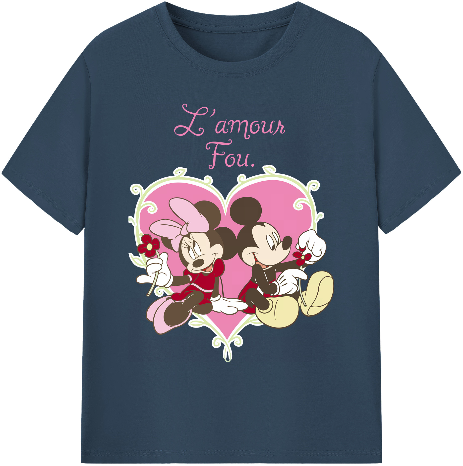 ミッキーマウス Mickey Mouse 綿100％ メンズ半袖Tシャツ｜肌触りやわらか＆通気性
