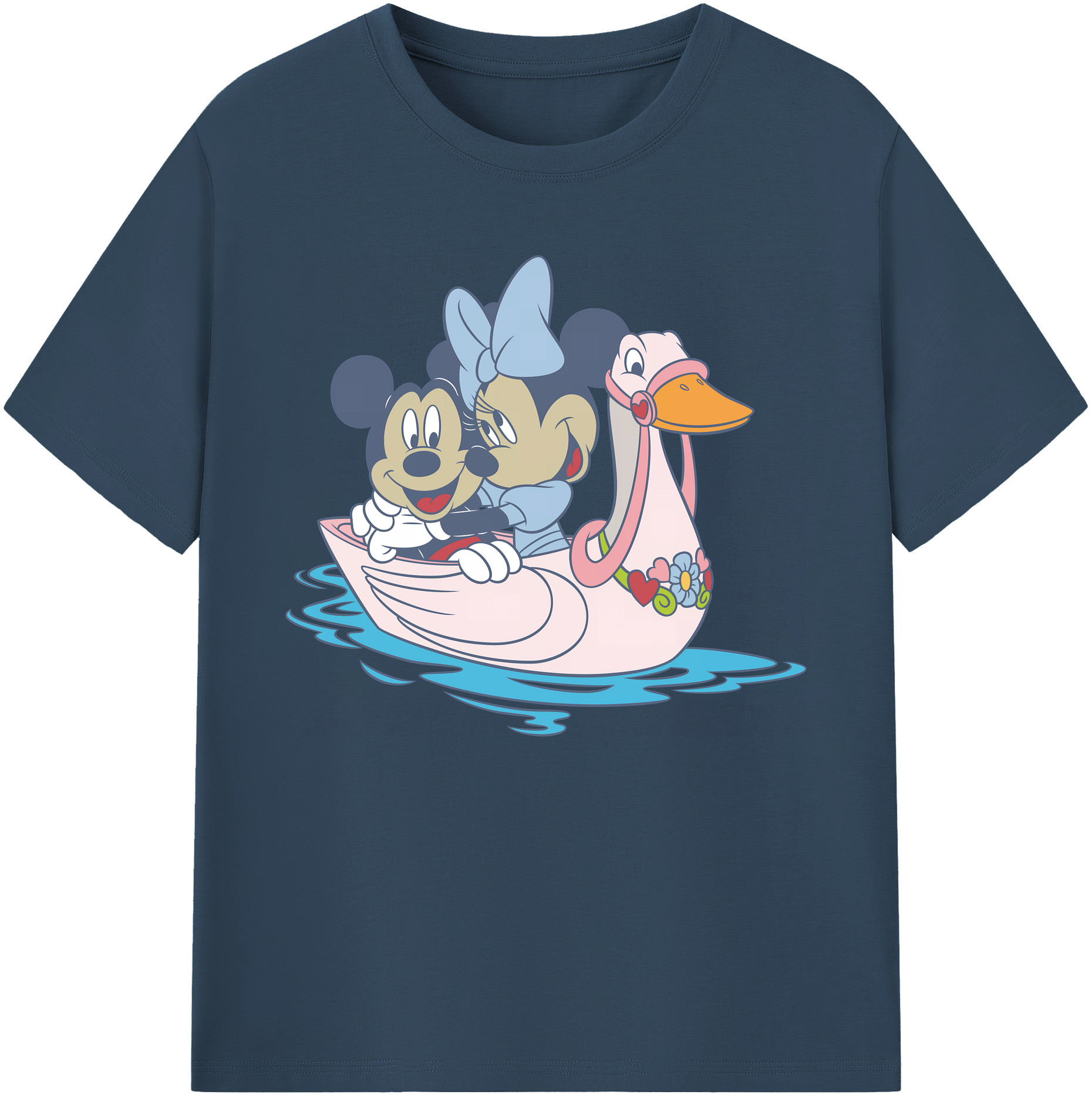 ミッキーマウス Mickey Mouse 綿100％ メンズ半袖Tシャツ｜肌触りやわらか＆通気性