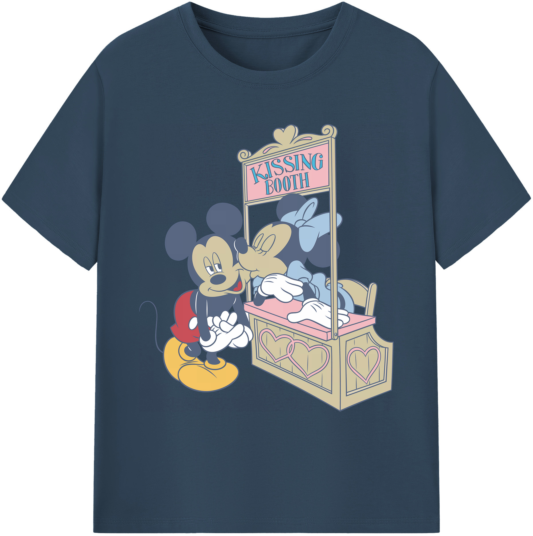 ミッキーマウス Mickey Mouse 綿100％ メンズ半袖Tシャツ｜肌触りやわらか＆通気性