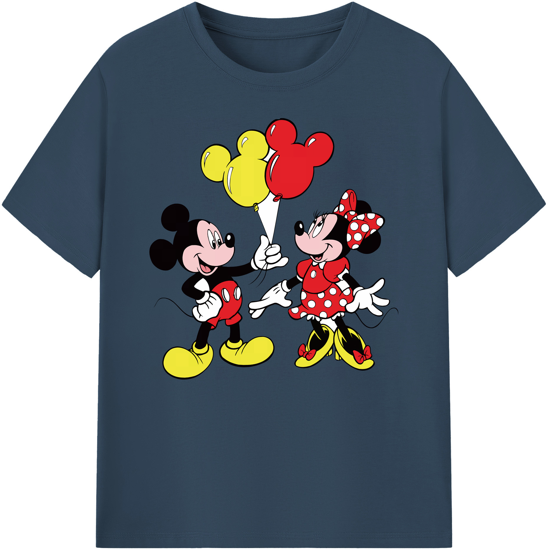 ミッキーマウス Mickey Mouse 綿100％ メンズ半袖Tシャツ｜肌触りやわらか＆通気性