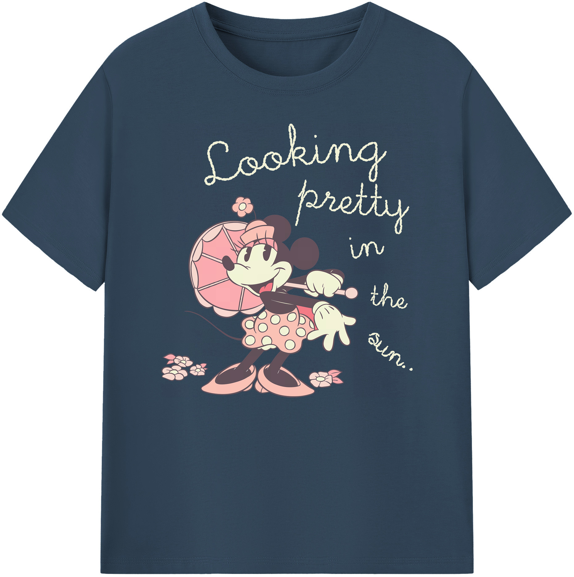 ミッキーマウス Mickey Mouse 綿100％ メンズ半袖Tシャツ｜肌触りやわらか＆通気性