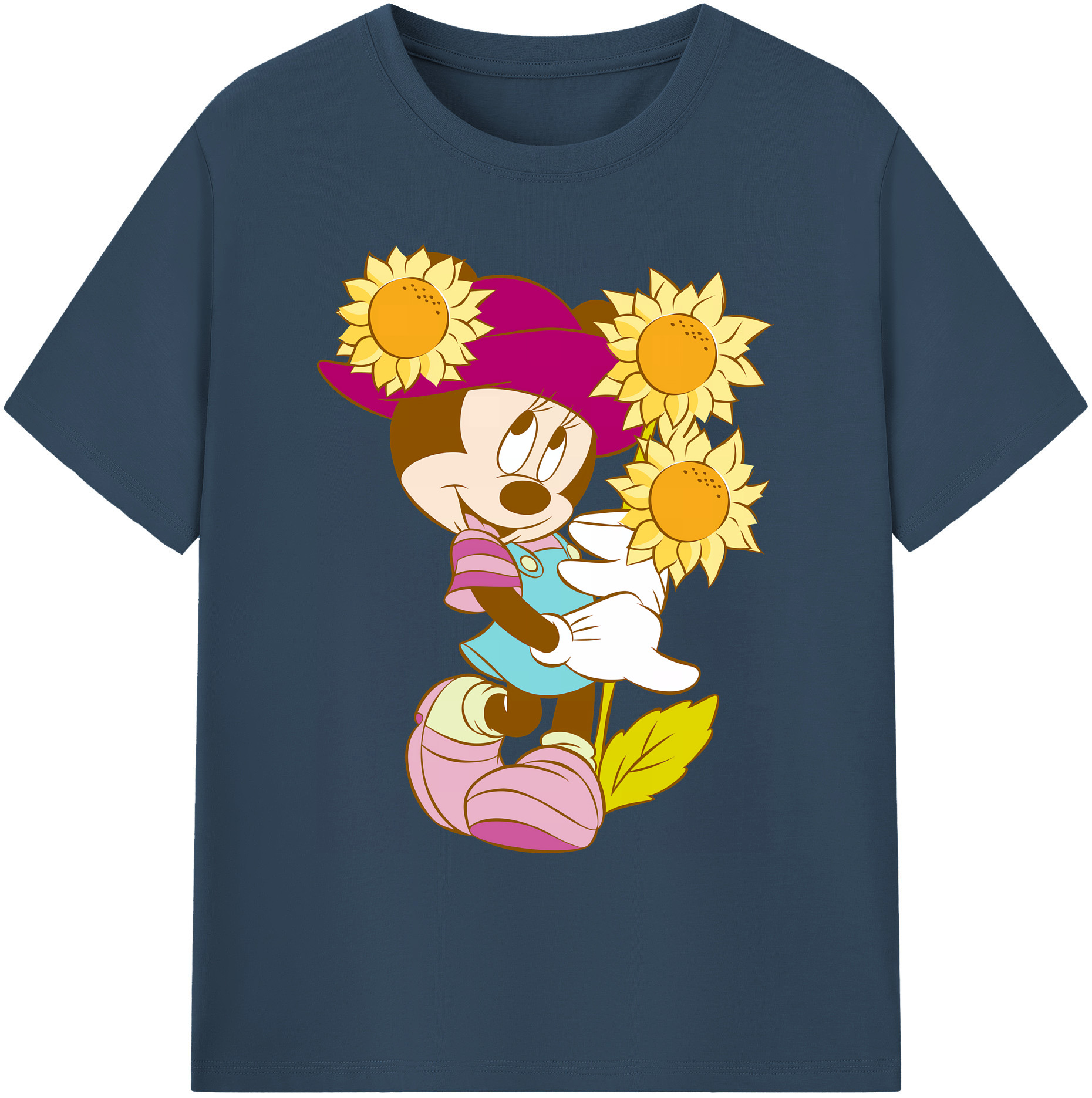 ミッキーマウス Mickey Mouse 綿100％ メンズ半袖Tシャツ｜肌触りやわらか＆通気性